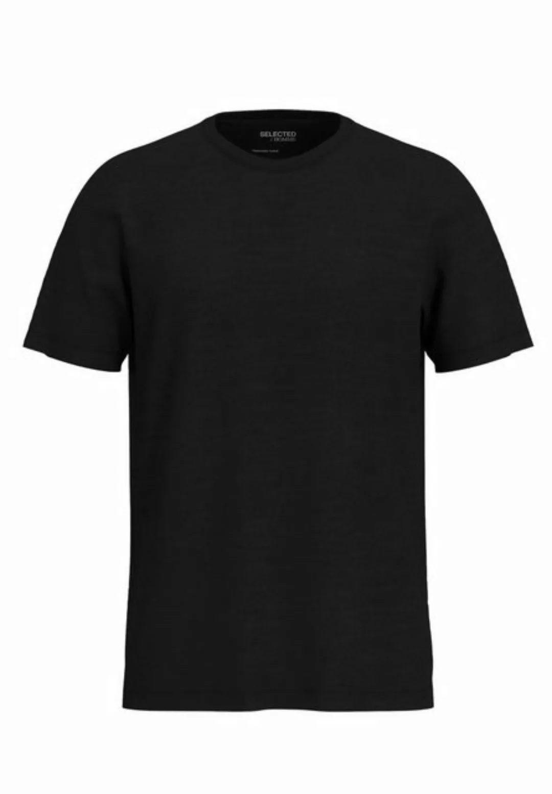 Selected Homme Herren Rundhals T-Shirt SLHASPEN SLUB - Regular Fit günstig online kaufen