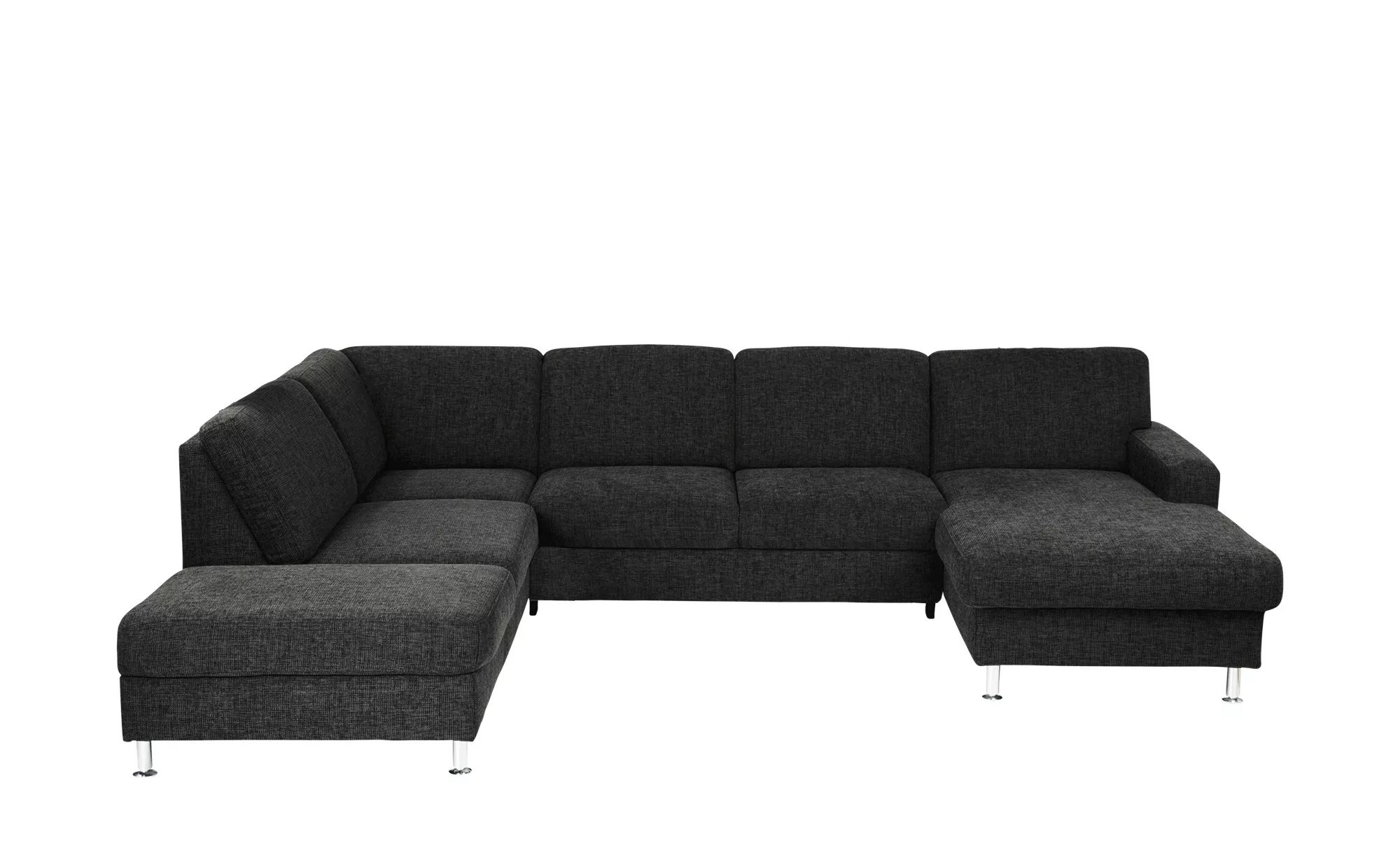 meinSofa Wohnlandschaft Webstoff Jana ¦ schwarz ¦ Maße (cm): B: 305 H: 85 T günstig online kaufen