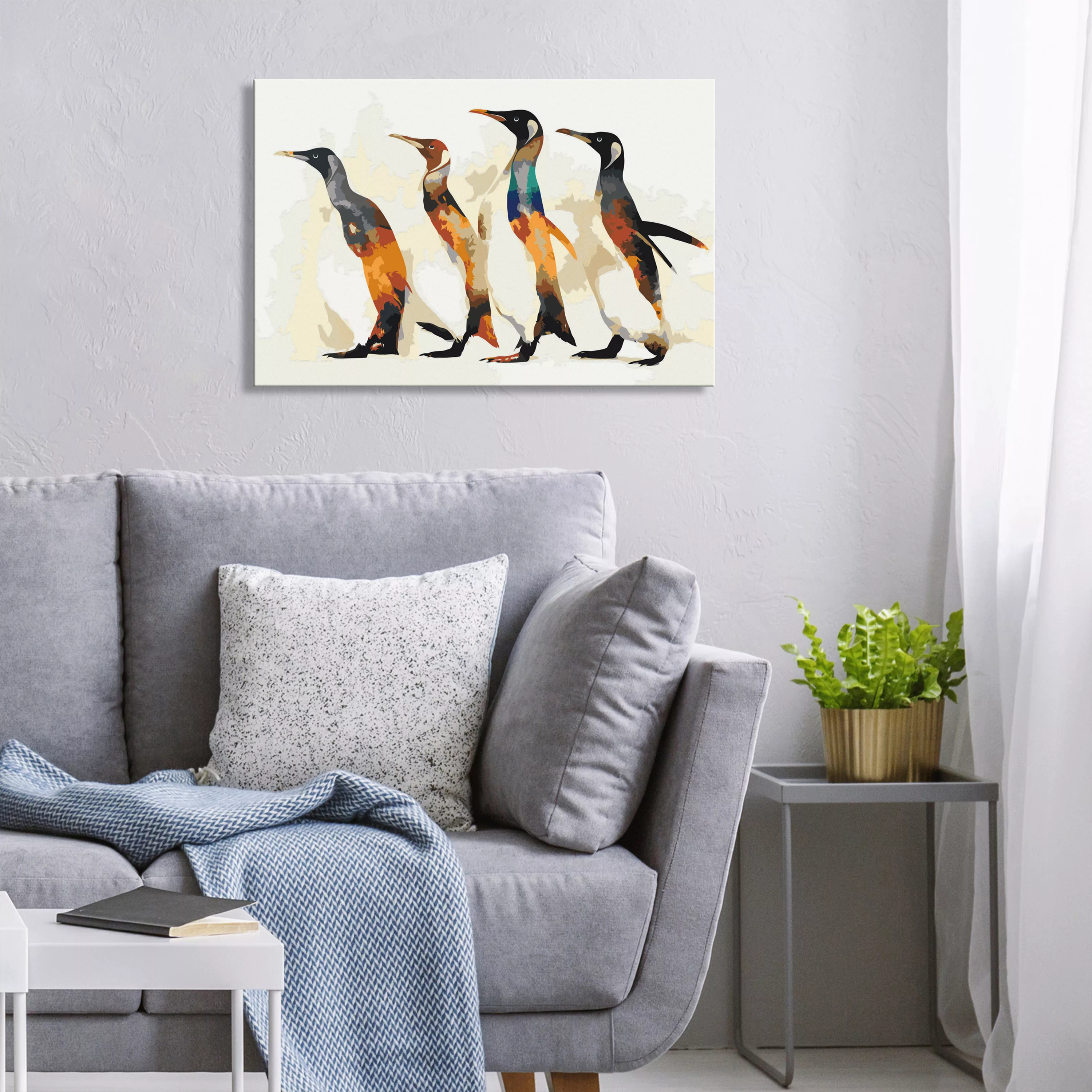 Malen Nach Zahlen - Penguin Family günstig online kaufen