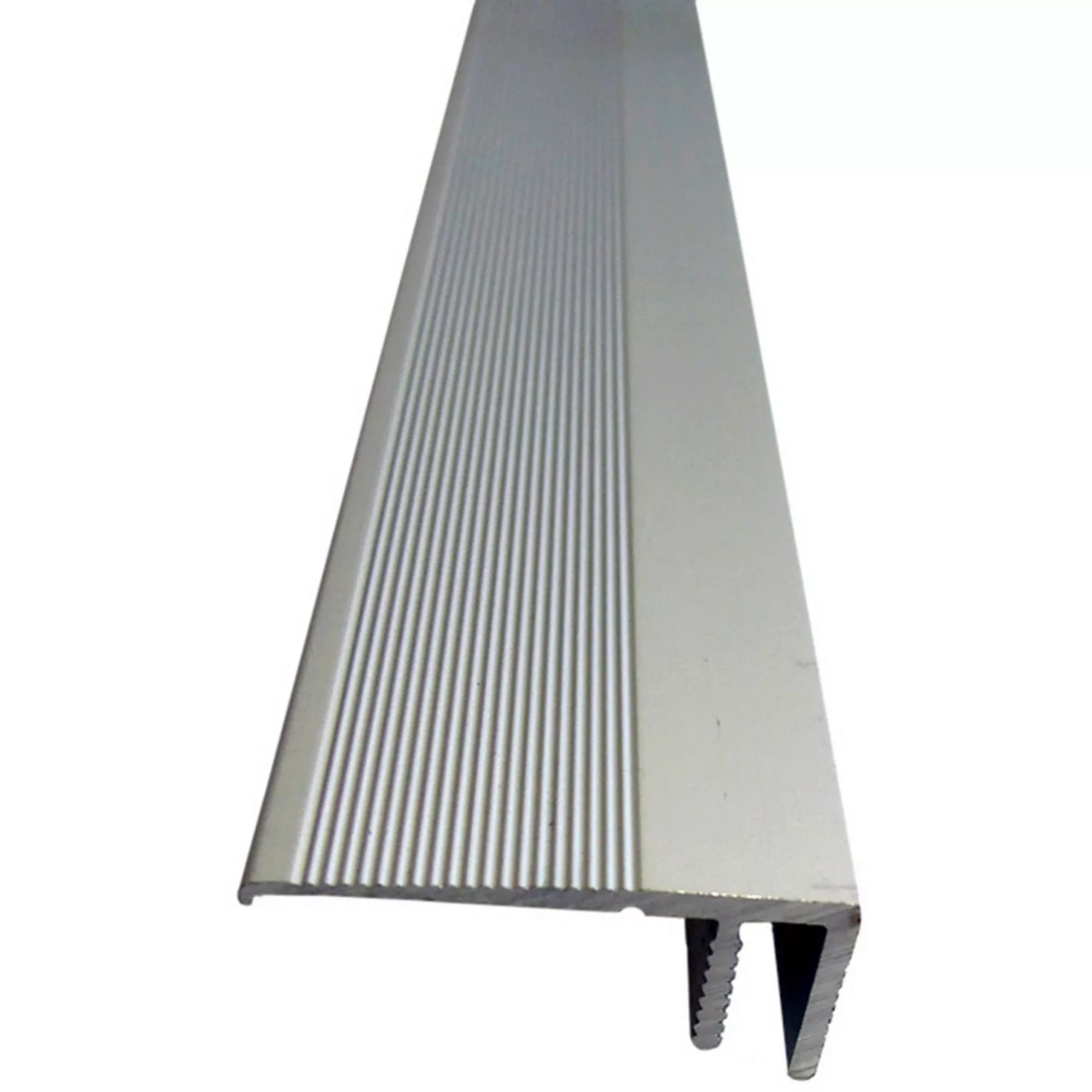 Treppenwinkelprofil Clip-System 32 mm x 12,5 mm Silber 1000 mm günstig online kaufen