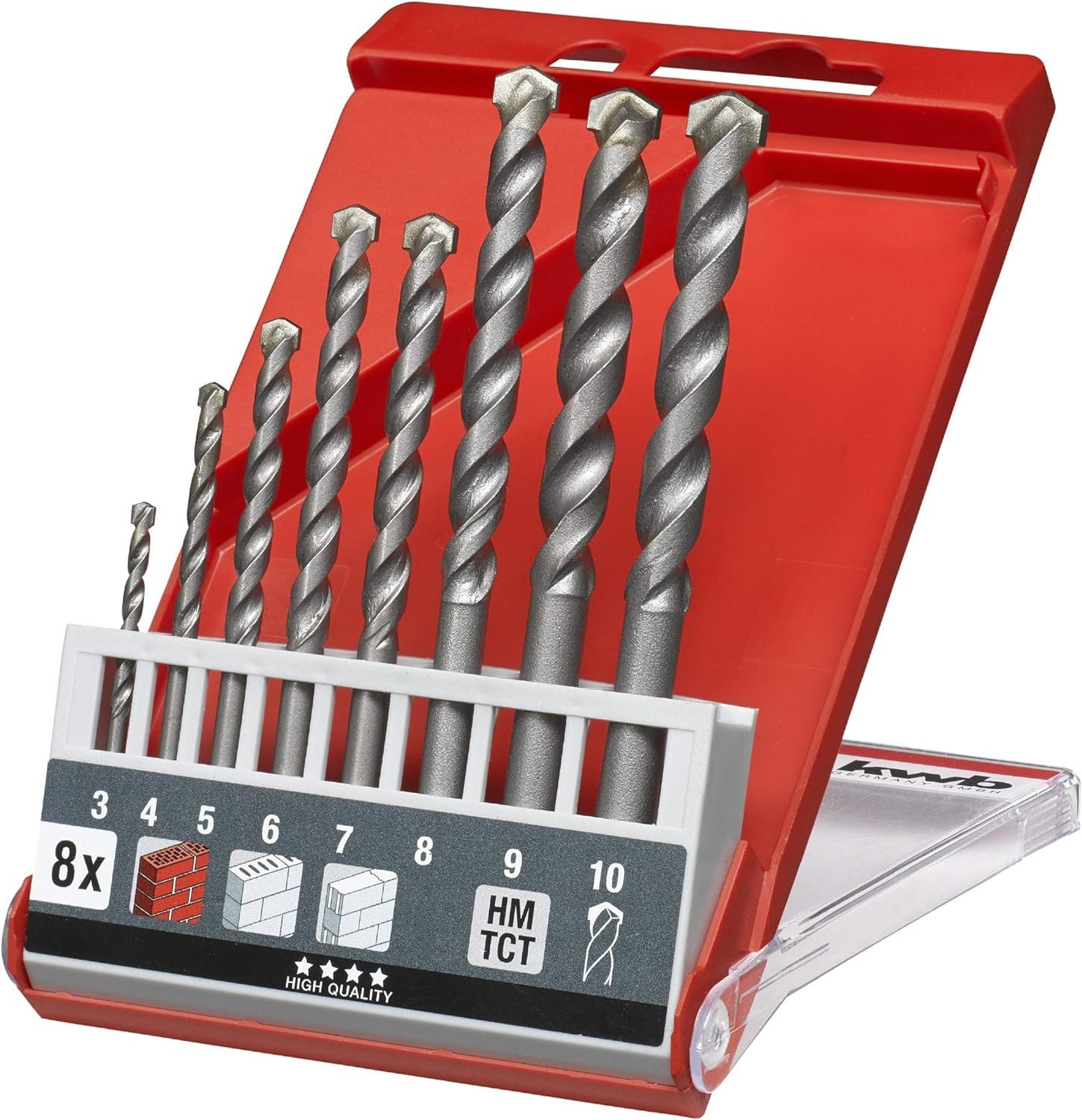 kwb Bohrer- und Bit-Set, HM-Betonbohr. Kass.3-10, günstig online kaufen