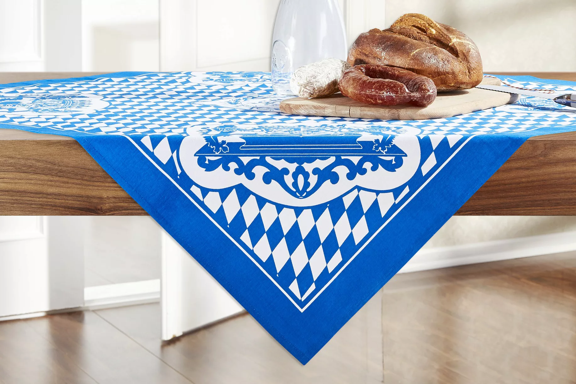Tischdecke  Bayern - blau - 100% Polyester - 100 cm - Heimtextilien > Tisch günstig online kaufen