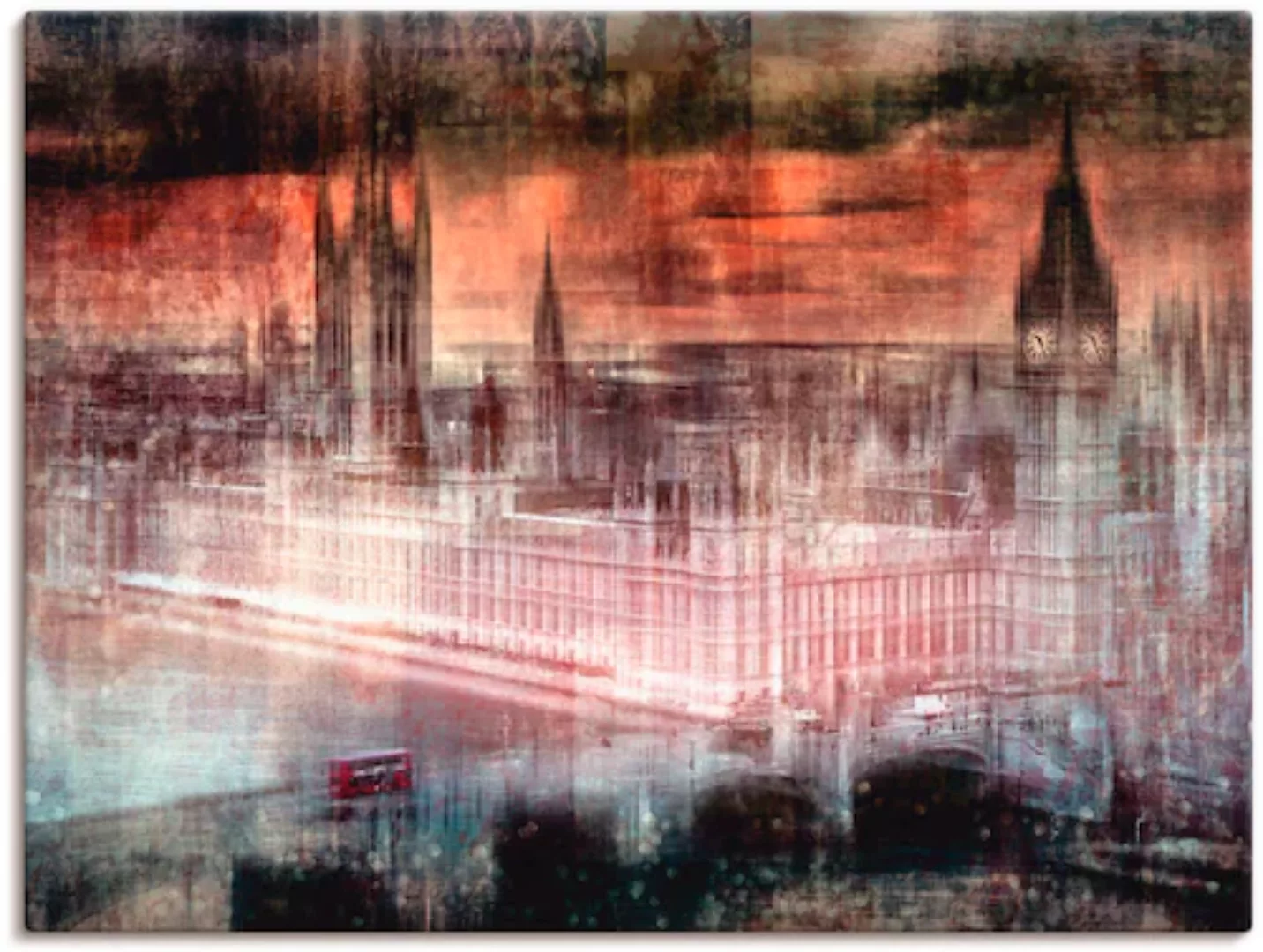 Artland Leinwandbild "Digitale Kunst London Westminster II", Gebäude, (1 St günstig online kaufen