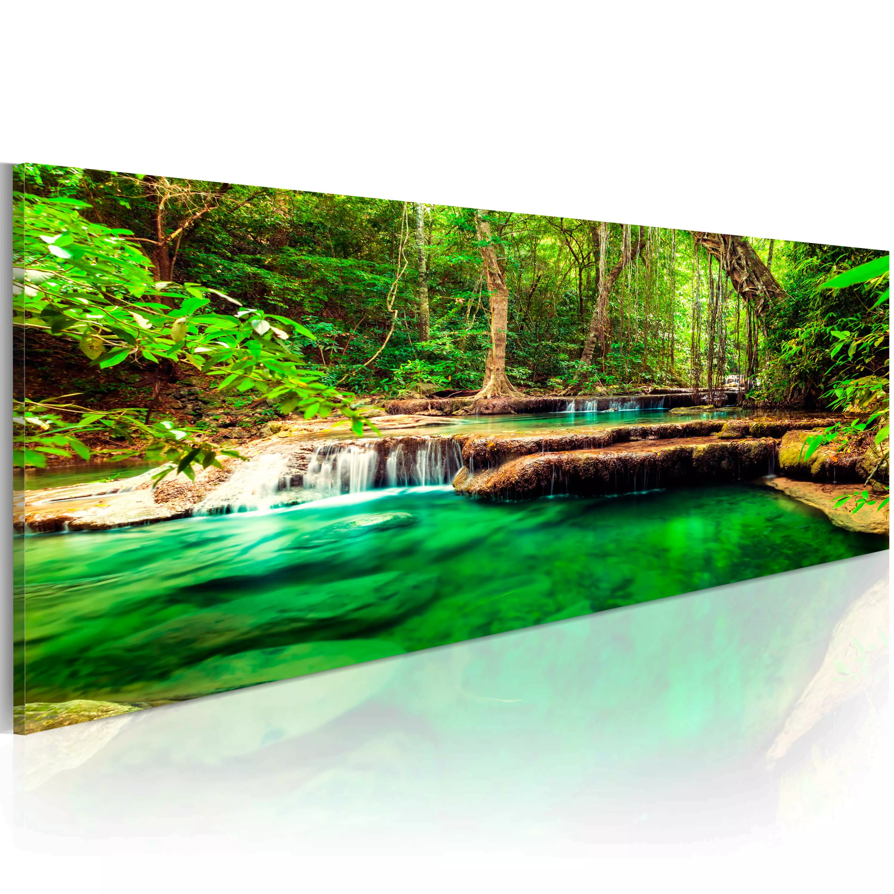 Wandbild - Emerald Waterfall günstig online kaufen
