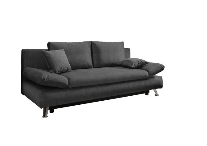 2-Sitzer Schlafsofa mit Bettkasten 208 cm breit Bettsofa Grau DALE günstig online kaufen