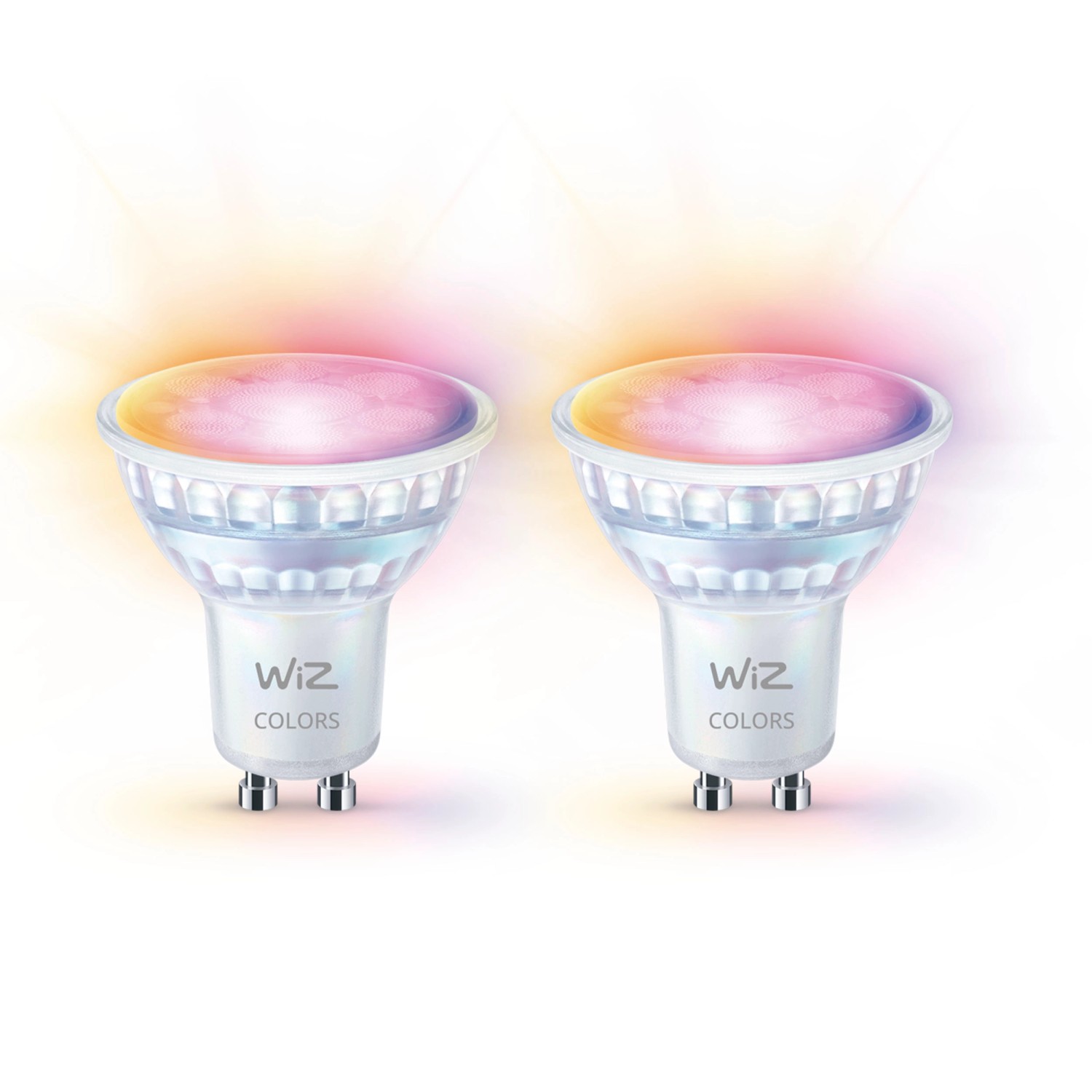 WiZ LED-Spot GU10 Glühlampenform 4,7 W 345 lm Transparent 2 Stück günstig online kaufen