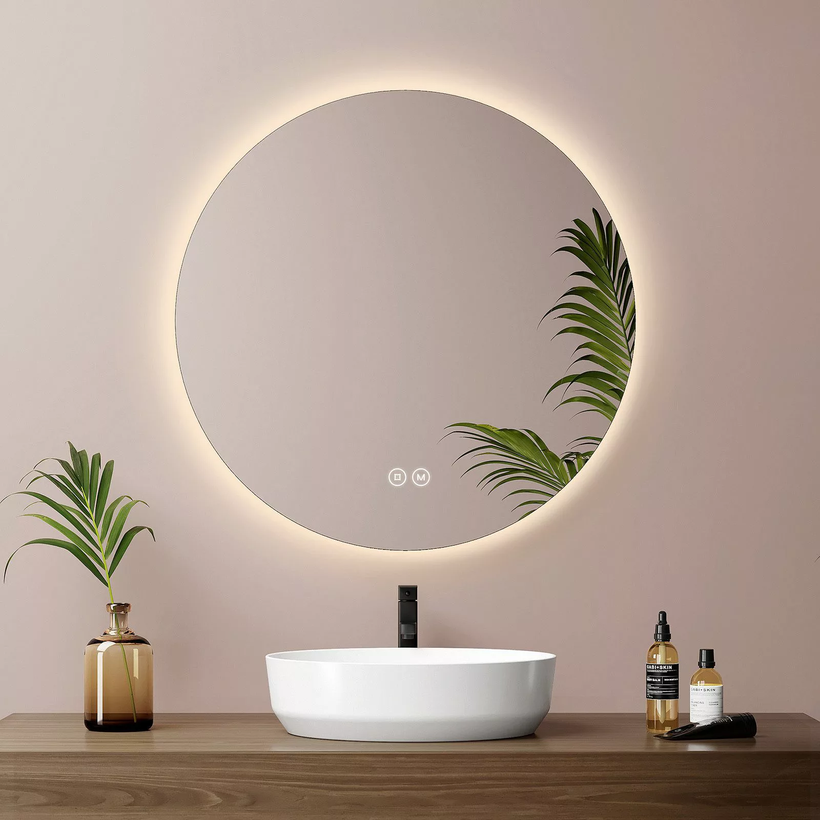 EMKE Badspiegel Rund mit LED Beleuchtung günstig online kaufen