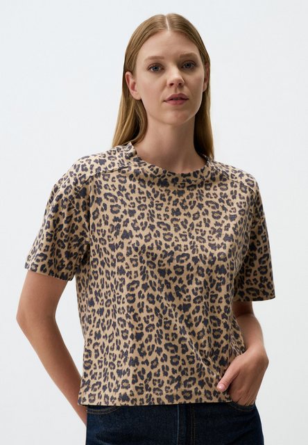 Jimmy Key Blusentop Leopardenmuster Kurzärmlig Bluse günstig online kaufen