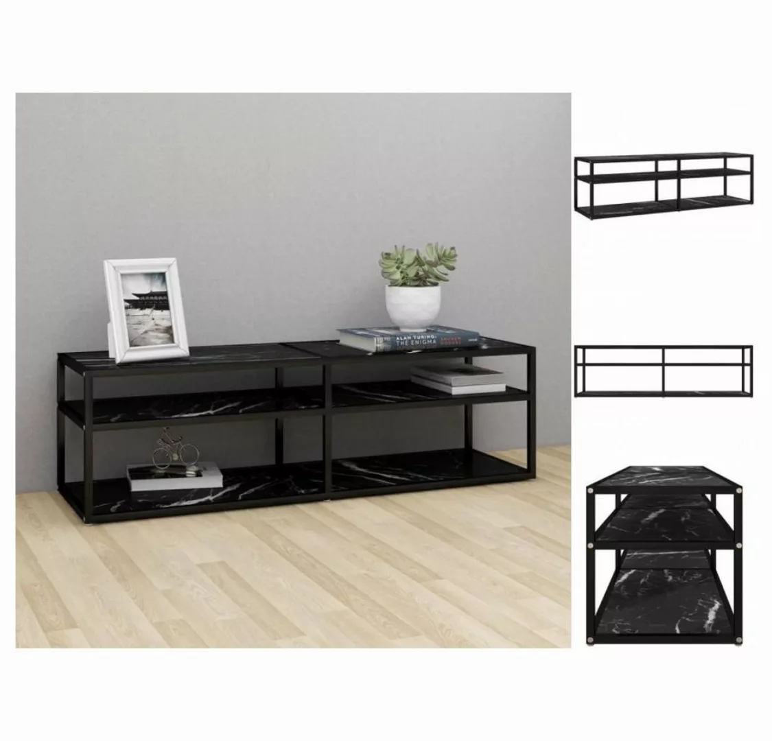 vidaXL TV-Schrank TV-Schrank Schwarz Marmor-Optik 140x40x40,5 cm Hartglas L günstig online kaufen