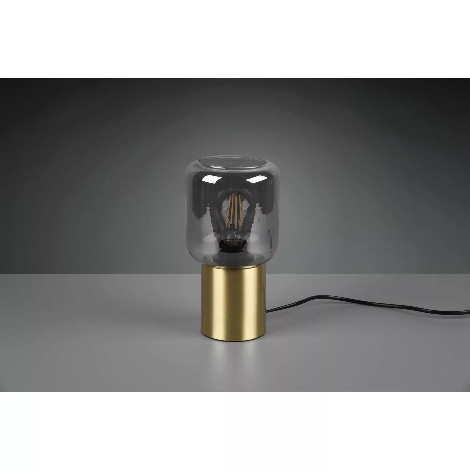 Reality Tischlampe Nico Messing-Rauchfarben günstig online kaufen