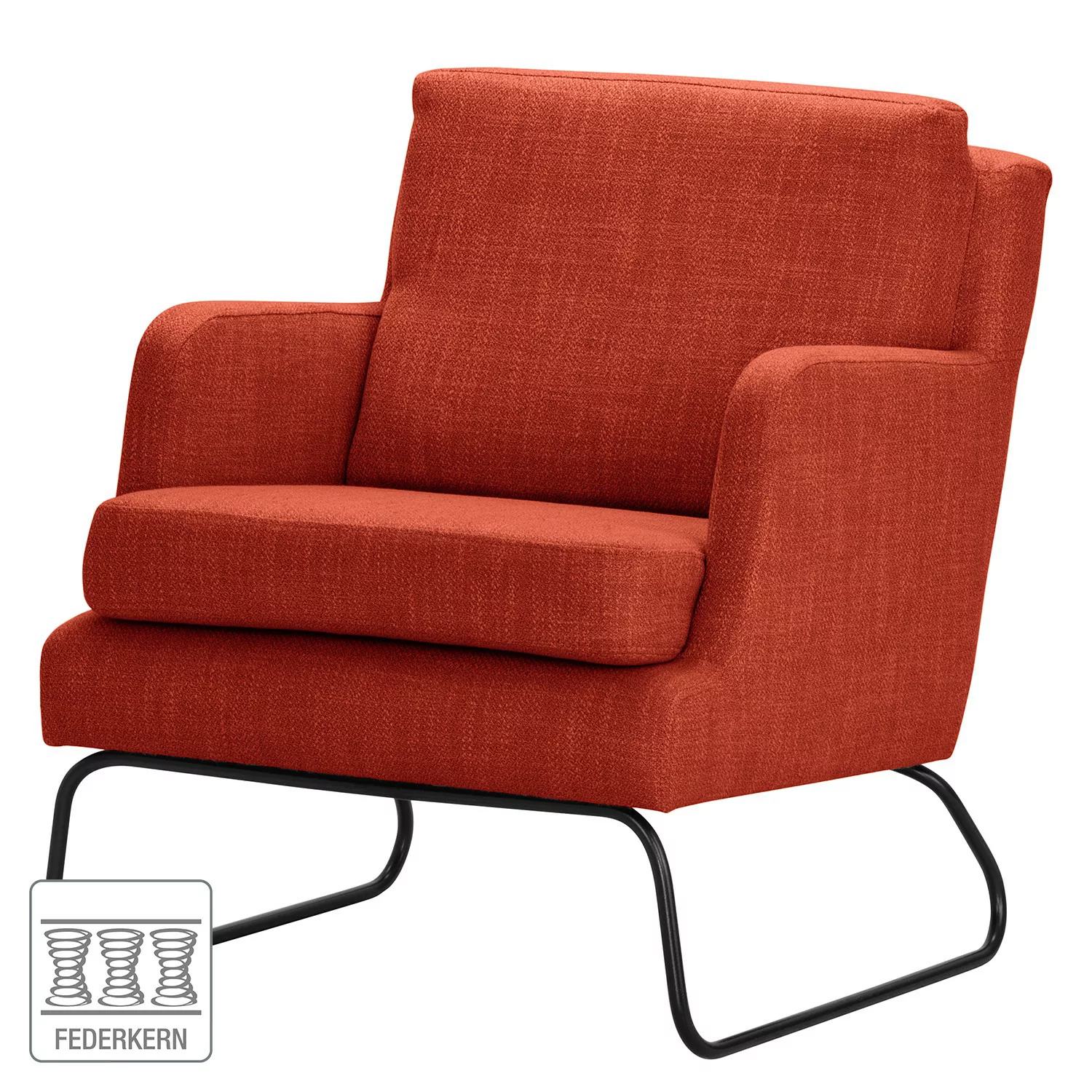 home24 Norrwood Sessel Kopu I Koralle Webstoff 69x74x80 cm (BxHxT) günstig online kaufen