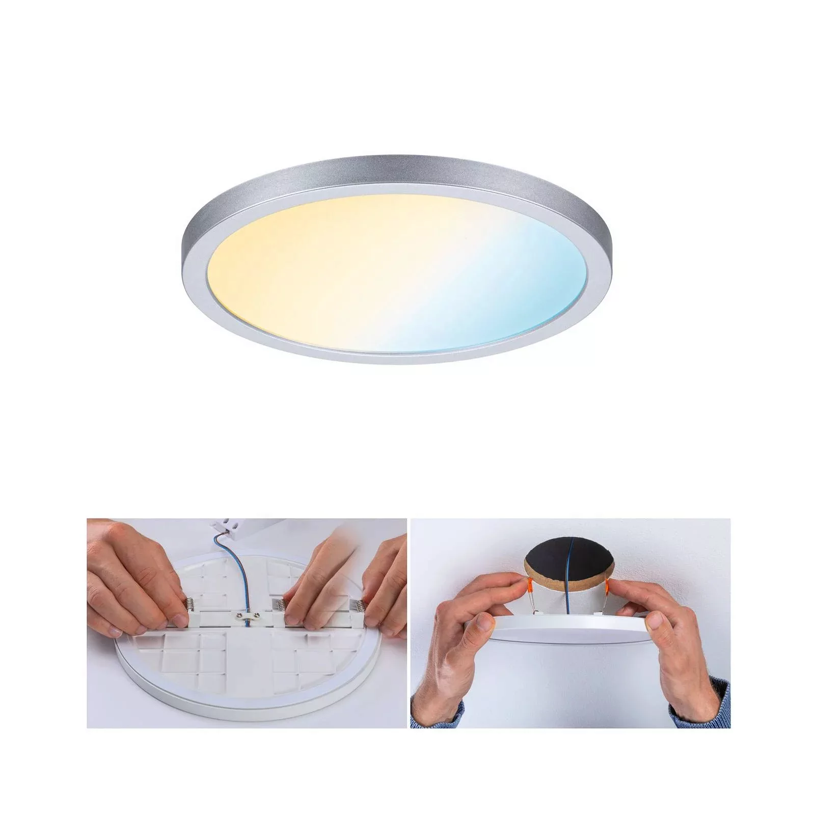 Smarte LED Deckenleuchte Areo Varifit in Weiß 13W 1200lm IP44 175x175mm günstig online kaufen