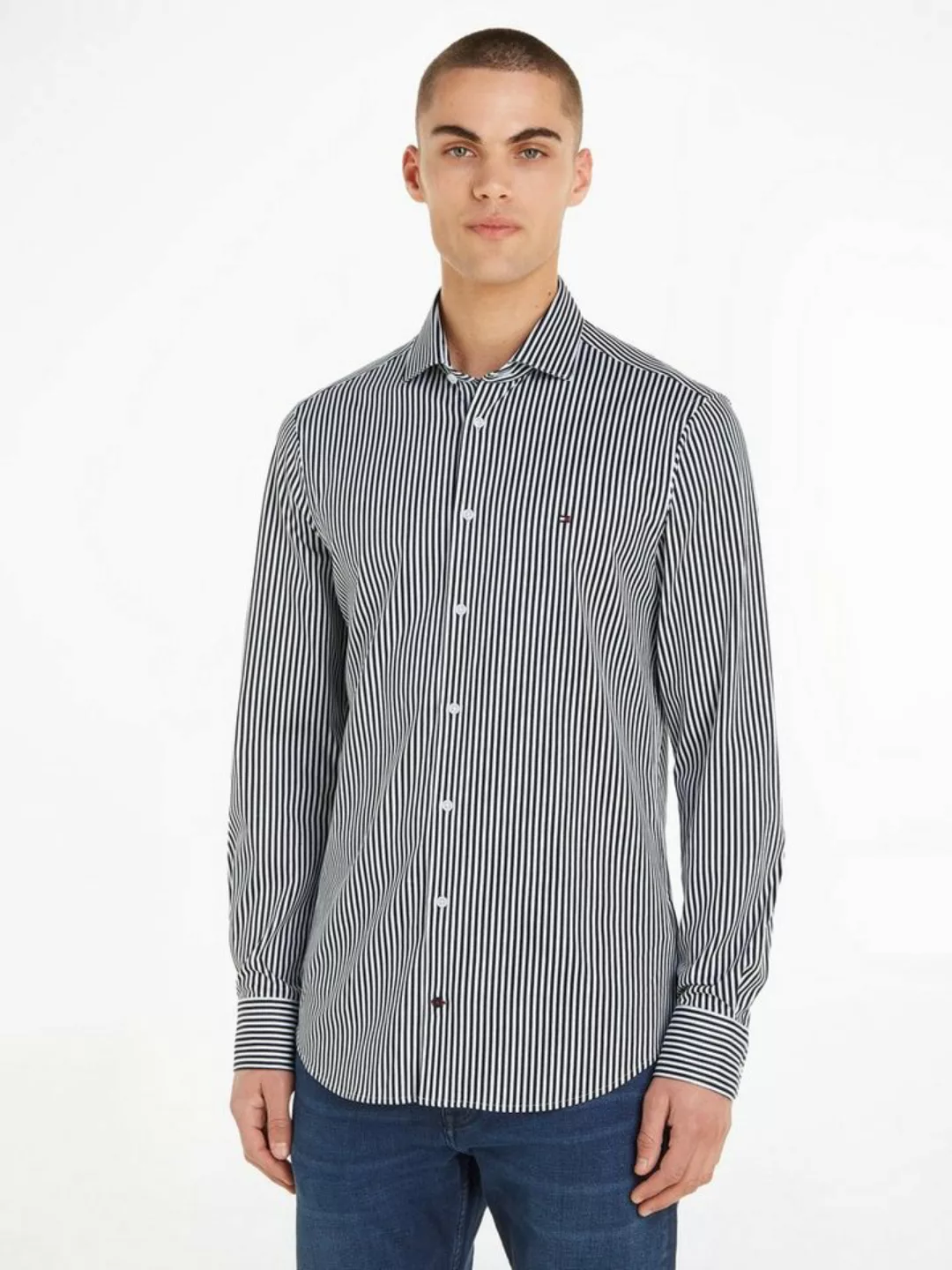 Tommy Hilfiger Langarmhemd CL KNITTED STRIPE SF SHIRT günstig online kaufen