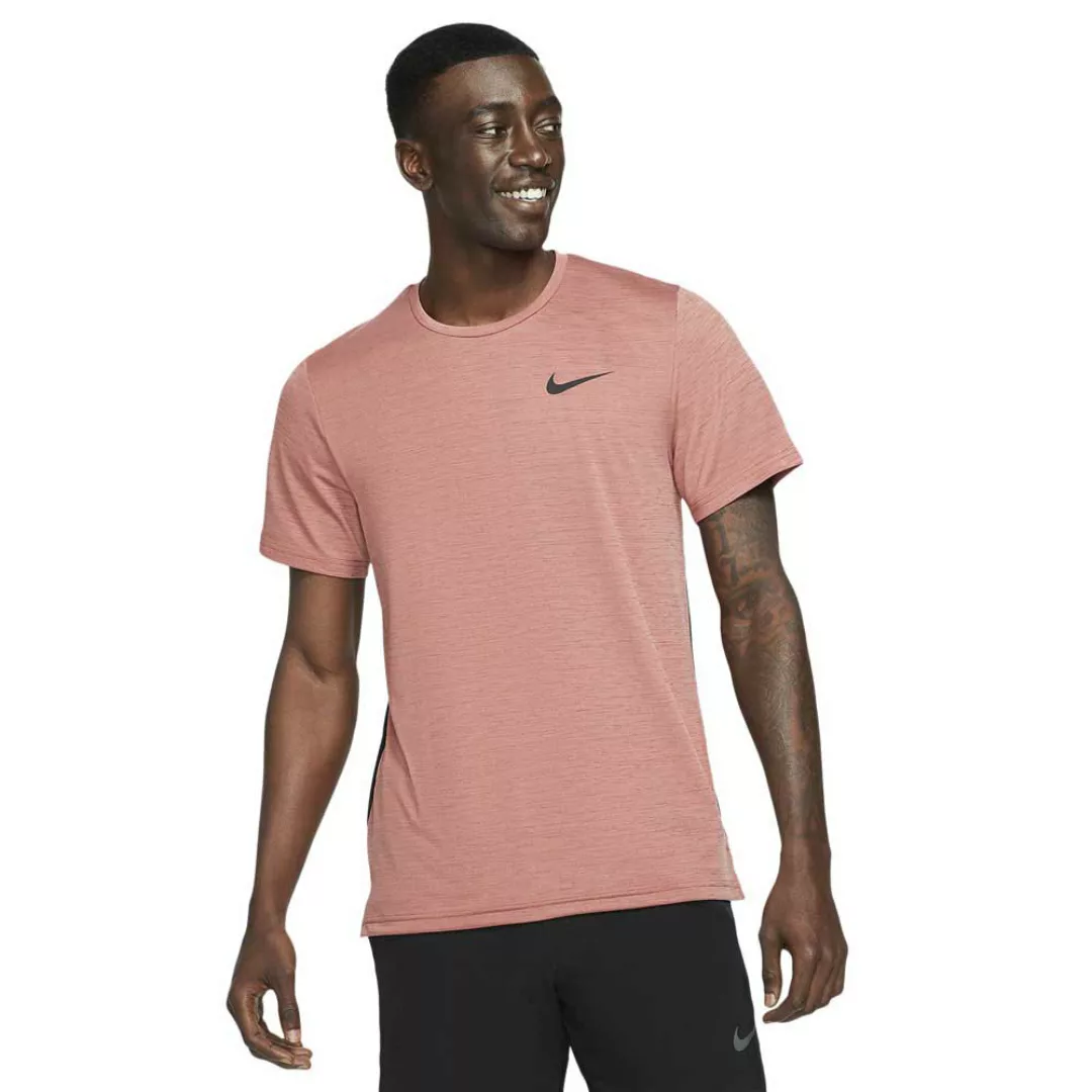 Nike Hyper Dry Veneer Kurzarm T-shirt S Rust Pink / Heather / Black günstig online kaufen