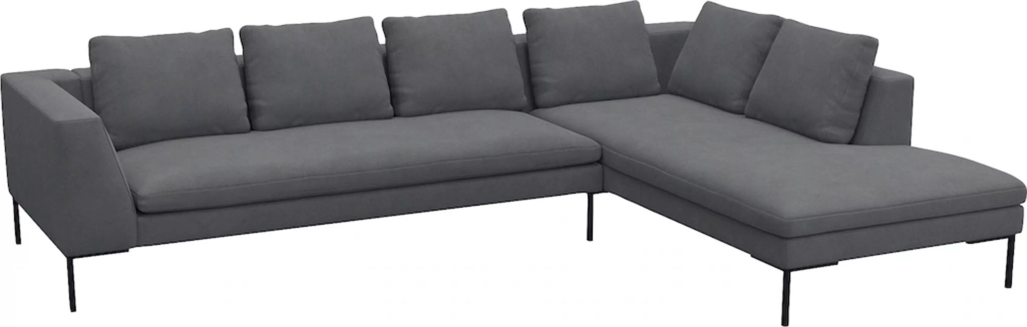 FLEXLUX Ecksofa »Loano«, modernes Sofa, frei im Raum stellbar, lose Kissen, günstig online kaufen