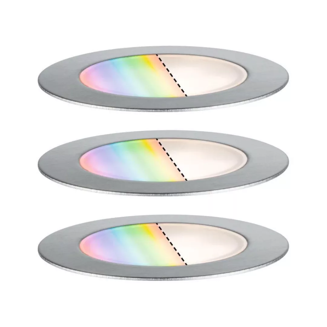 LED Zigbee Plug & Shine Bodeneinbauleuchte Floor RGBW in Edelstahl 3x 2W 19 günstig online kaufen