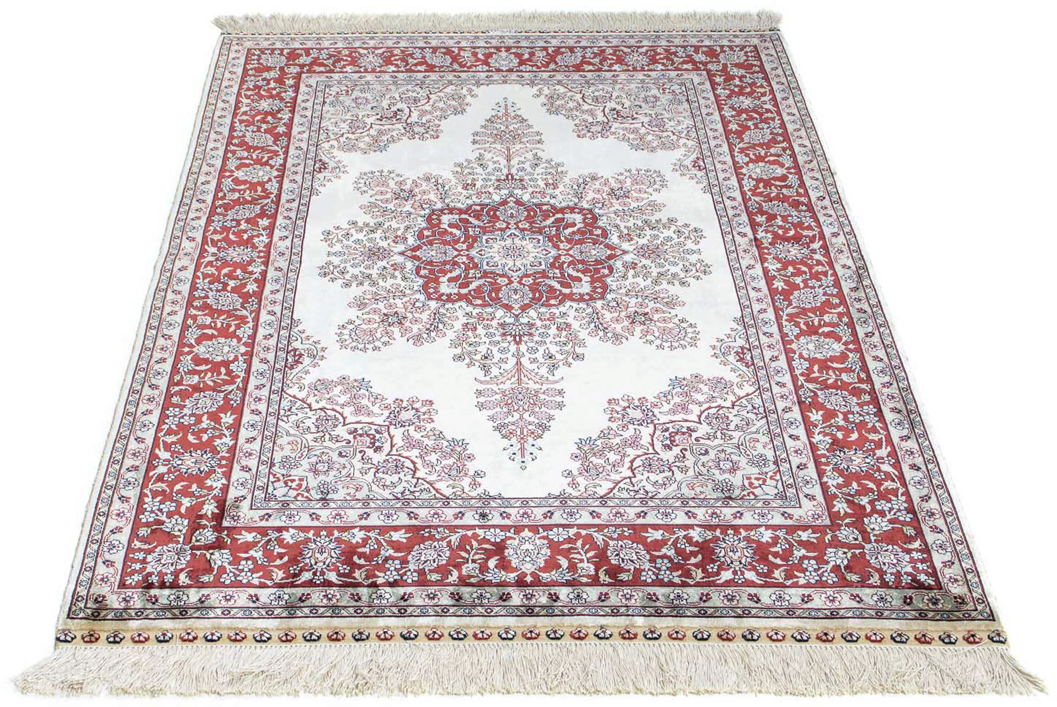 morgenland Orientteppich »Hereke - 137 x 91 cm - dunkelrot«, rechteckig, Wo günstig online kaufen