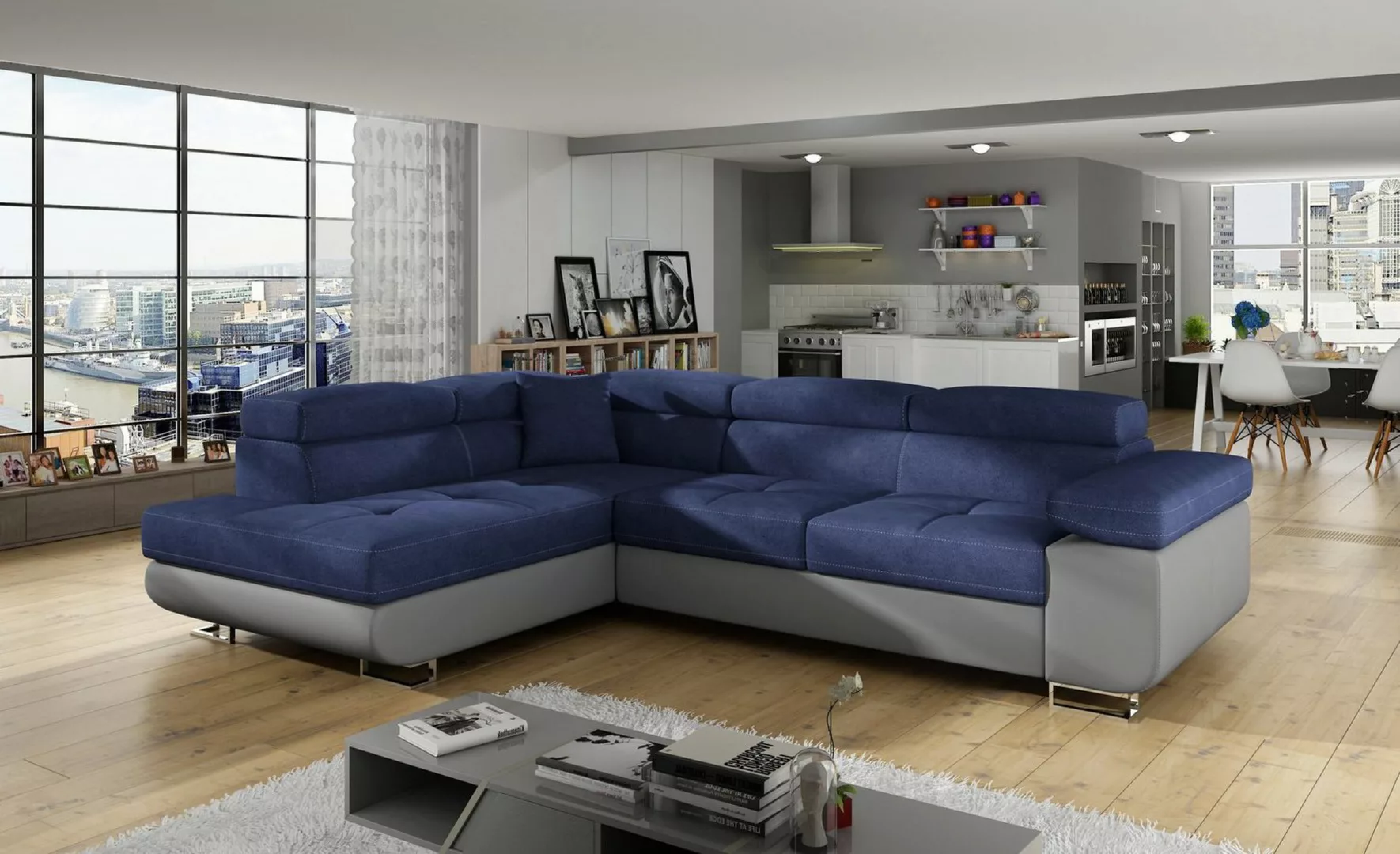 yourhouse24 Ecksofa ANTON L-form Schlafsofa Wohnlandschaft Links Rechts Cou günstig online kaufen