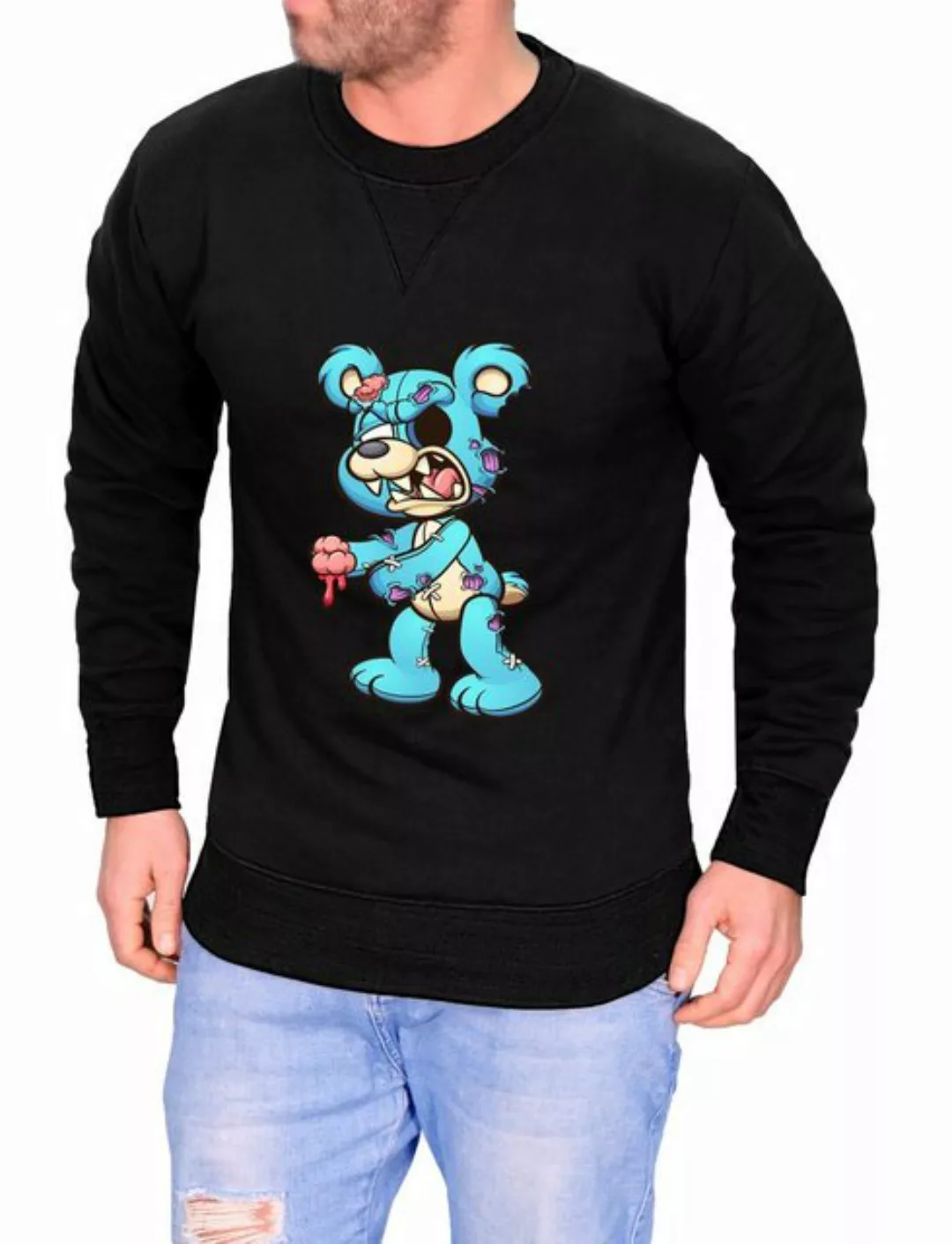 RMK Rundhalspullover Herren Pullover Langarmshirt Sweatshirt Pulli mit Cart günstig online kaufen