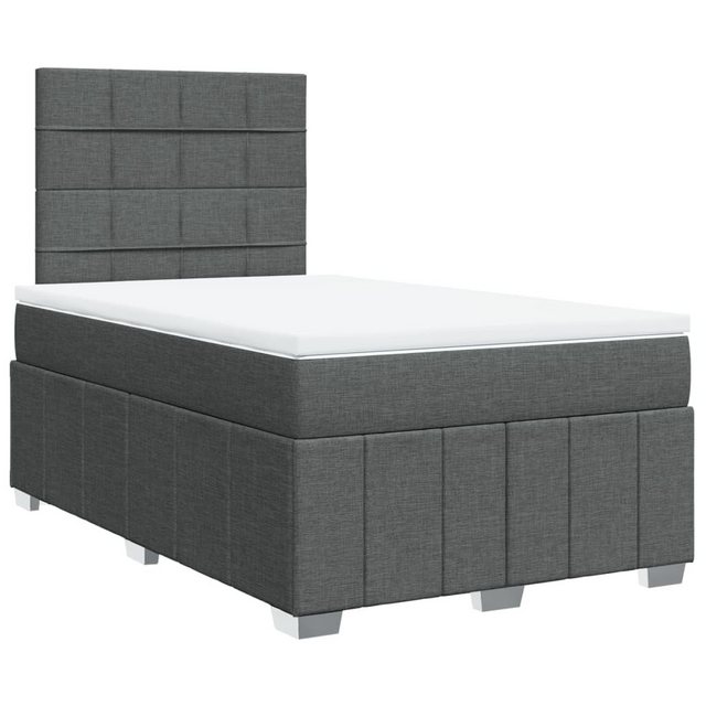 vidaXL Bett Boxspringbett mit Matratze Dunkelgrau 120x190 cm Stoff günstig online kaufen