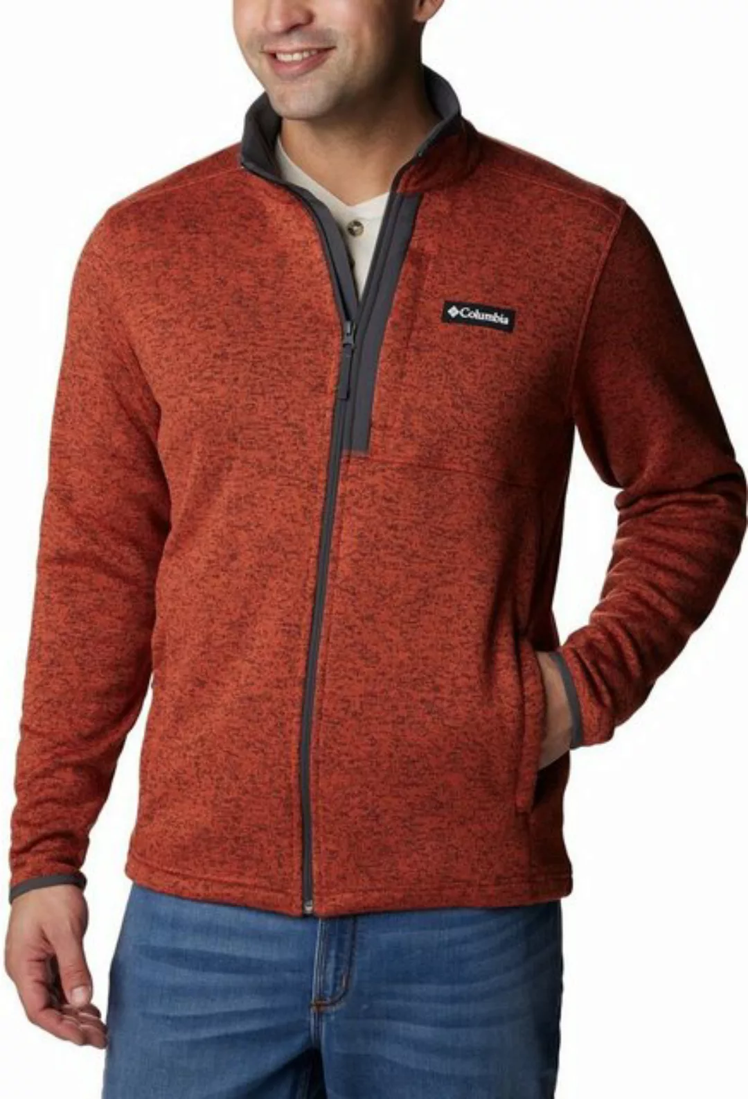 Columbia Rollkragenpullover Sweater Weather Full Zip Warp Red günstig online kaufen
