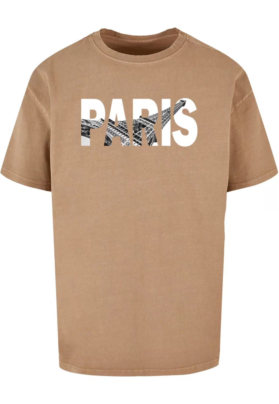 Merchcode T-Shirt "Merchcode Herren Paris Eiffel Tower Acid Washed Oversize günstig online kaufen