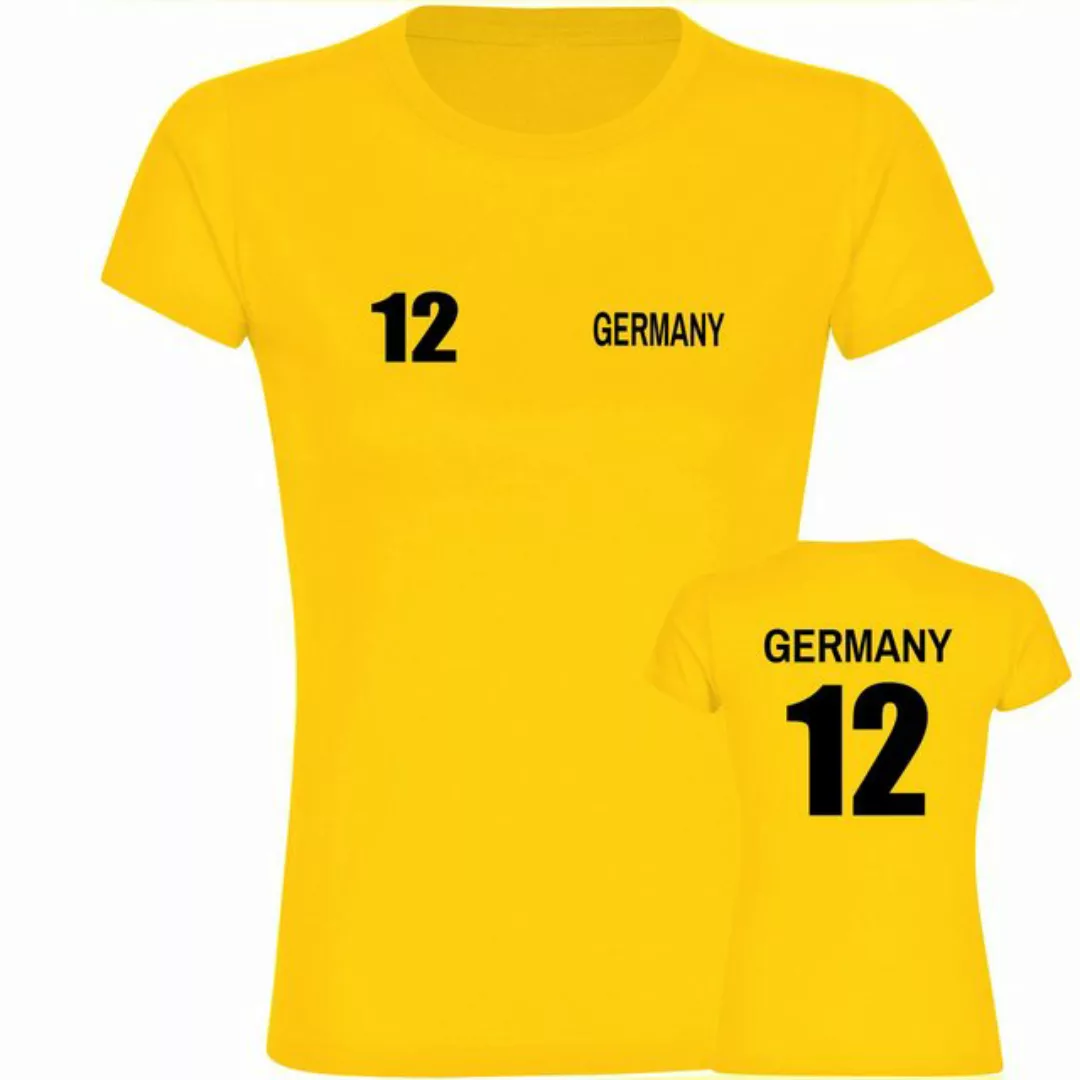 multifanshop T-Shirt Damen Germany - Trikot 12 - Frauen günstig online kaufen