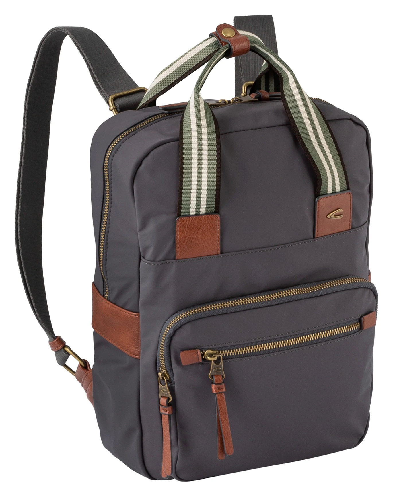 camel active Rucksack "Bari", aus hochwertigem matten Nylon mit gestreiftem günstig online kaufen
