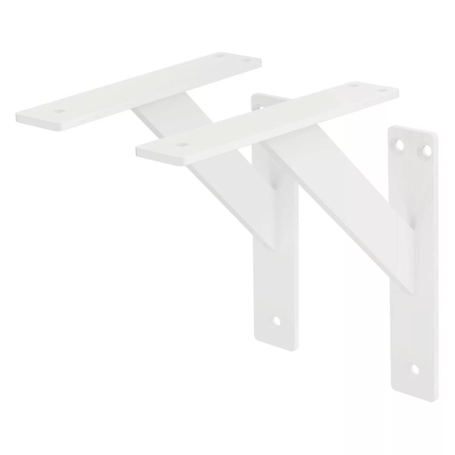 ML-Design 2 Stück Regalhalterung 180x180mm Weiß Aluminium Schwebende Regalw günstig online kaufen