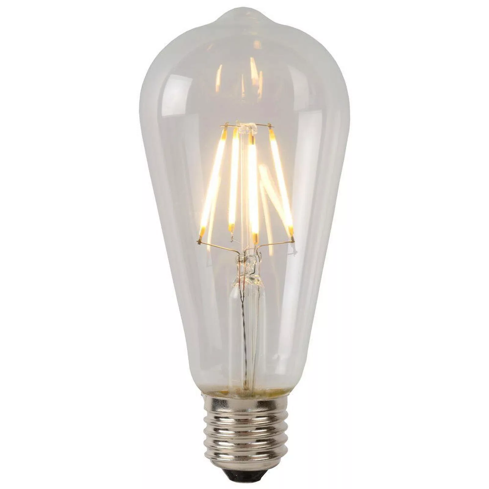 LED Leuchtmittel E27 - ST64 in Transparent 7W 1300lm dimmbar Viererpack günstig online kaufen