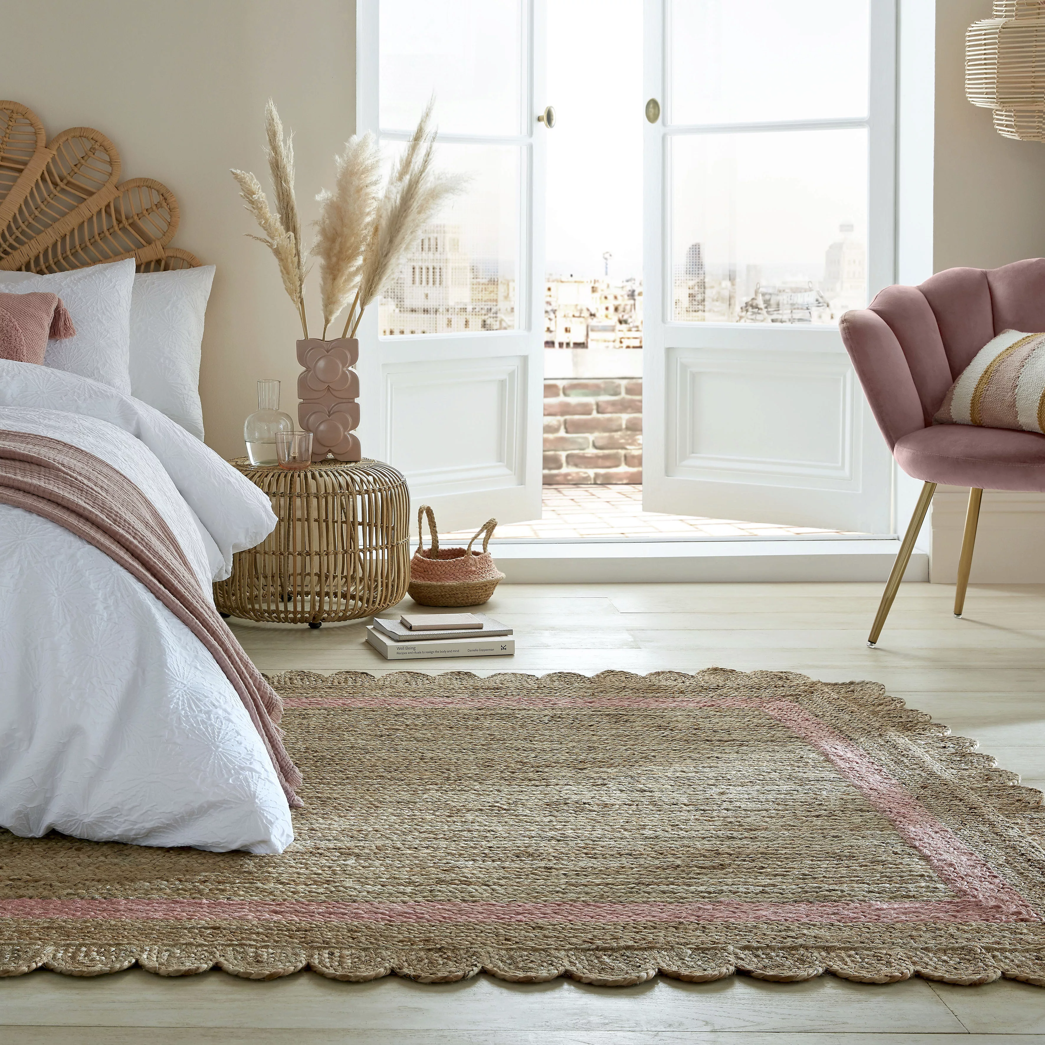 FLAIR RUGS Teppich »Grace«, rechteckig, 7 mm Höhe, aus 100% Jute, fußbodenh günstig online kaufen