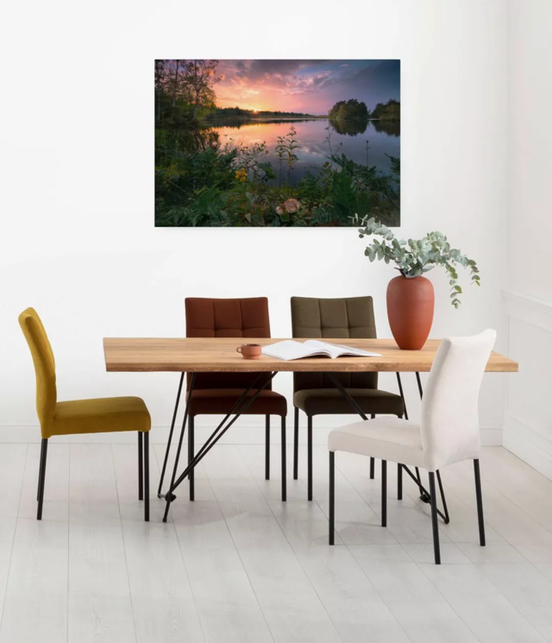Komar Leinwandbild "Keilrahmenbild - Abends in Schweden - Größe 90 x 60 cm" günstig online kaufen