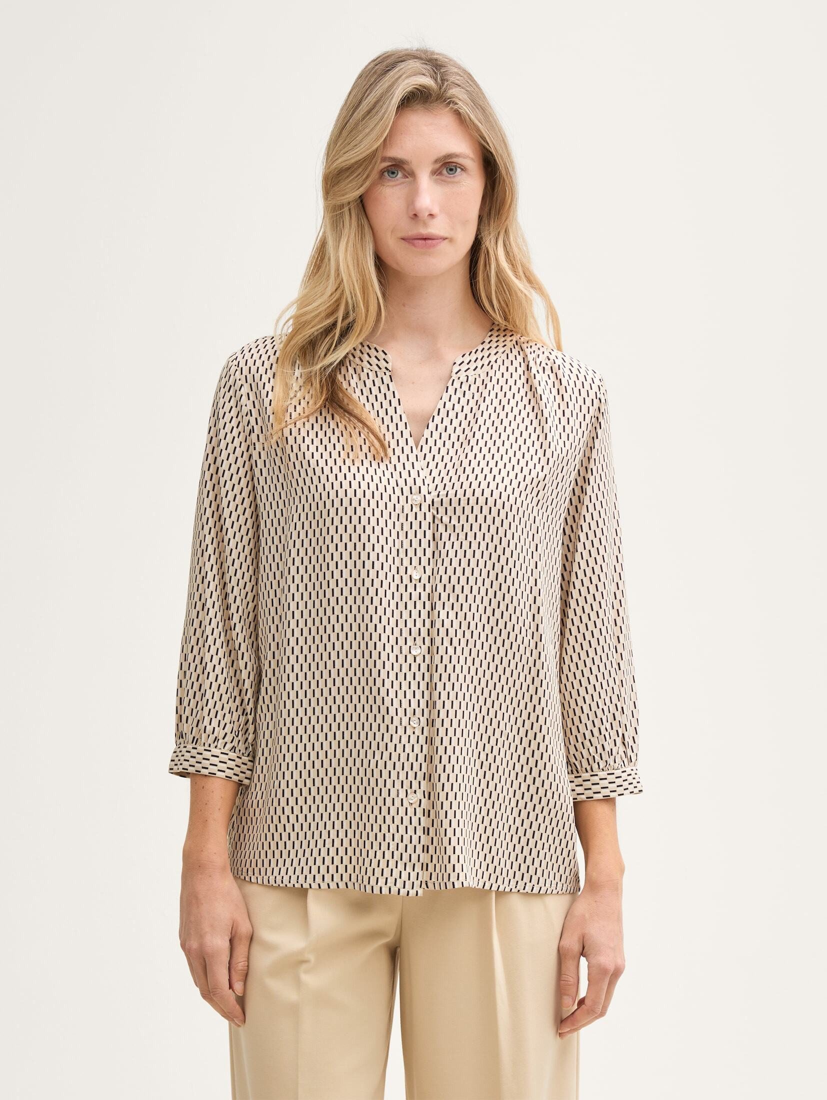 TOM TAILOR Langarmbluse Bluse mit Muster günstig online kaufen