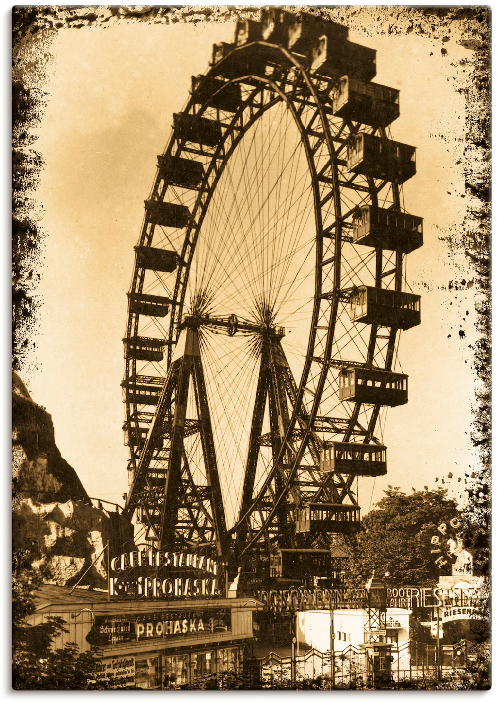 Artland Wandbild "Wien - Prater", Gebäude, (1 St.), als Leinwandbild, Poste günstig online kaufen