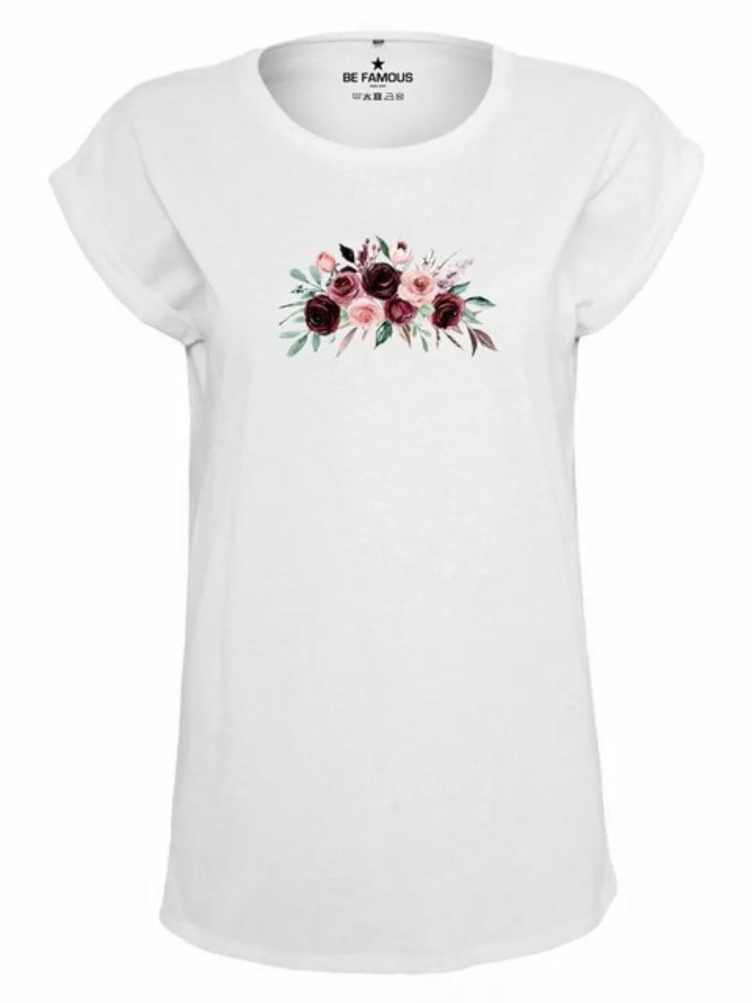 Be Famous Print-Shirt Rolled flower (1-tlg) günstig online kaufen