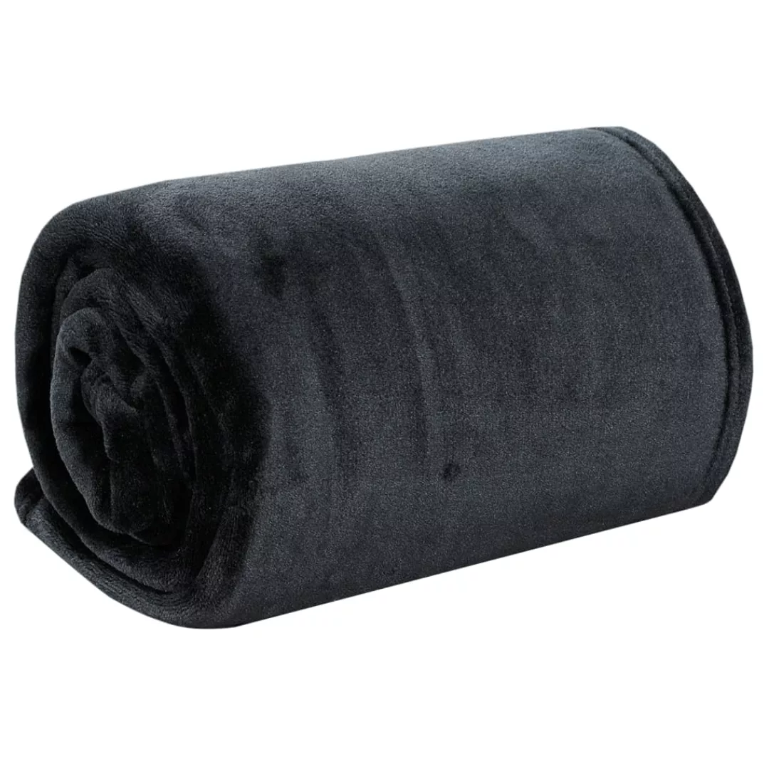 Vidaxl Decke Schwarz 200x240 Cm Polyester günstig online kaufen