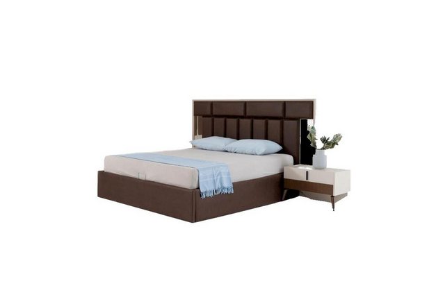 JVmoebel Bett Braun Bett Schlafzimmerbett mit Bettkasten Bettrahmen Holz (1 günstig online kaufen