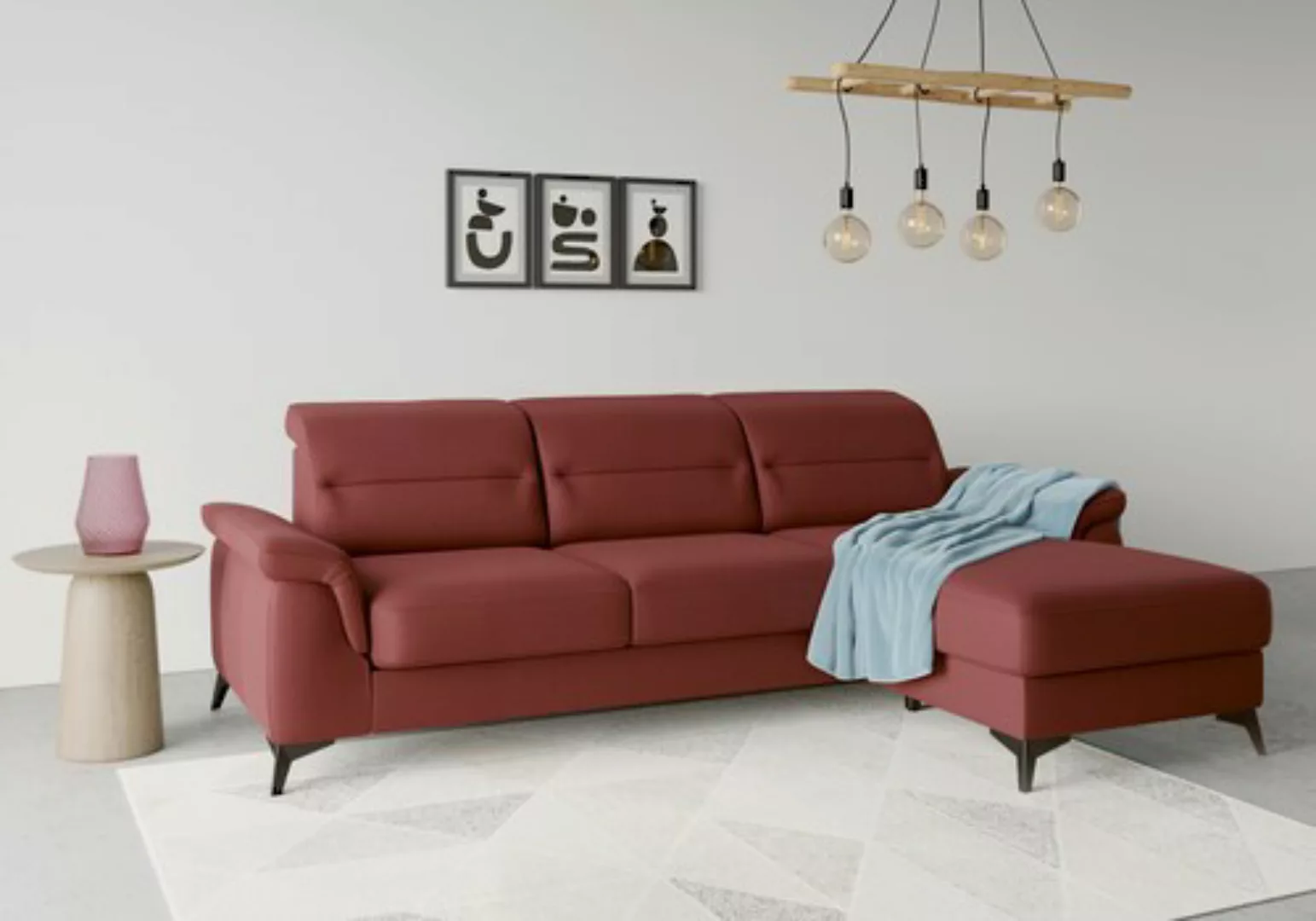 sit&more Ecksofa "Sinatra L-Form", mit Recamiere, optional mit Kopfteilvers günstig online kaufen