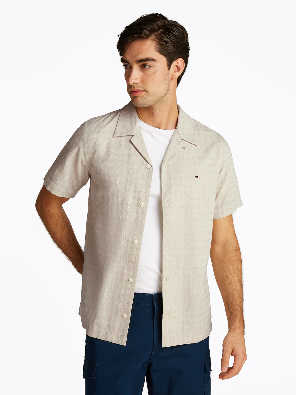 Tommy Hilfiger Kurzarmhemd "COTTON LINEN DOBBY SS RF SHIRT" günstig online kaufen