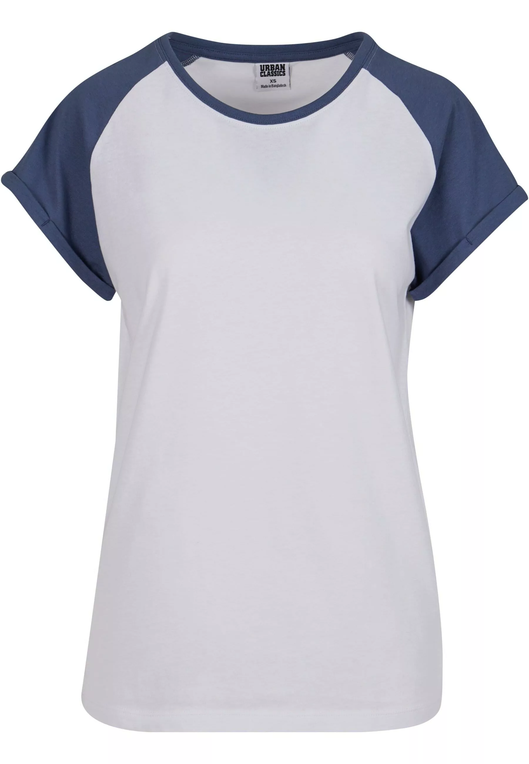 URBAN CLASSICS Kurzarmshirt "Urban Classics Damen Ladies Contrast Raglan Te günstig online kaufen