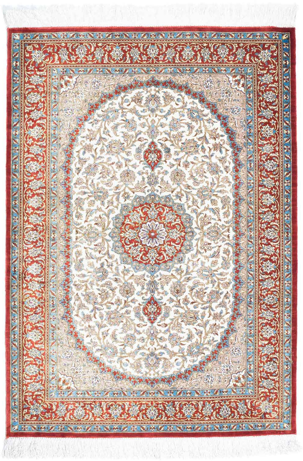 morgenland Orientteppich »Perser - Ghom - 118 x 80 cm - beige«, rechteckig, günstig online kaufen