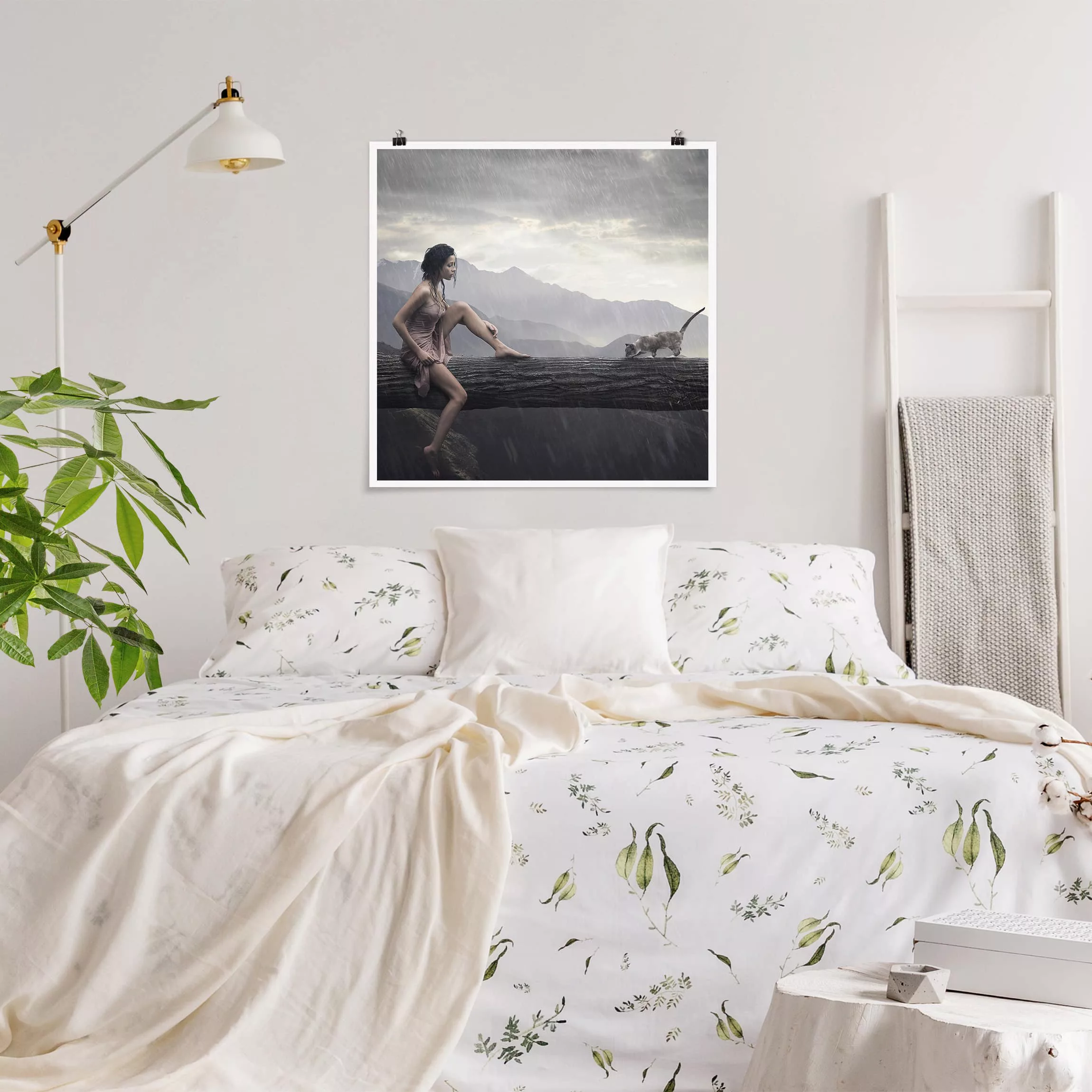 Poster - Quadrat Jane in the rain günstig online kaufen