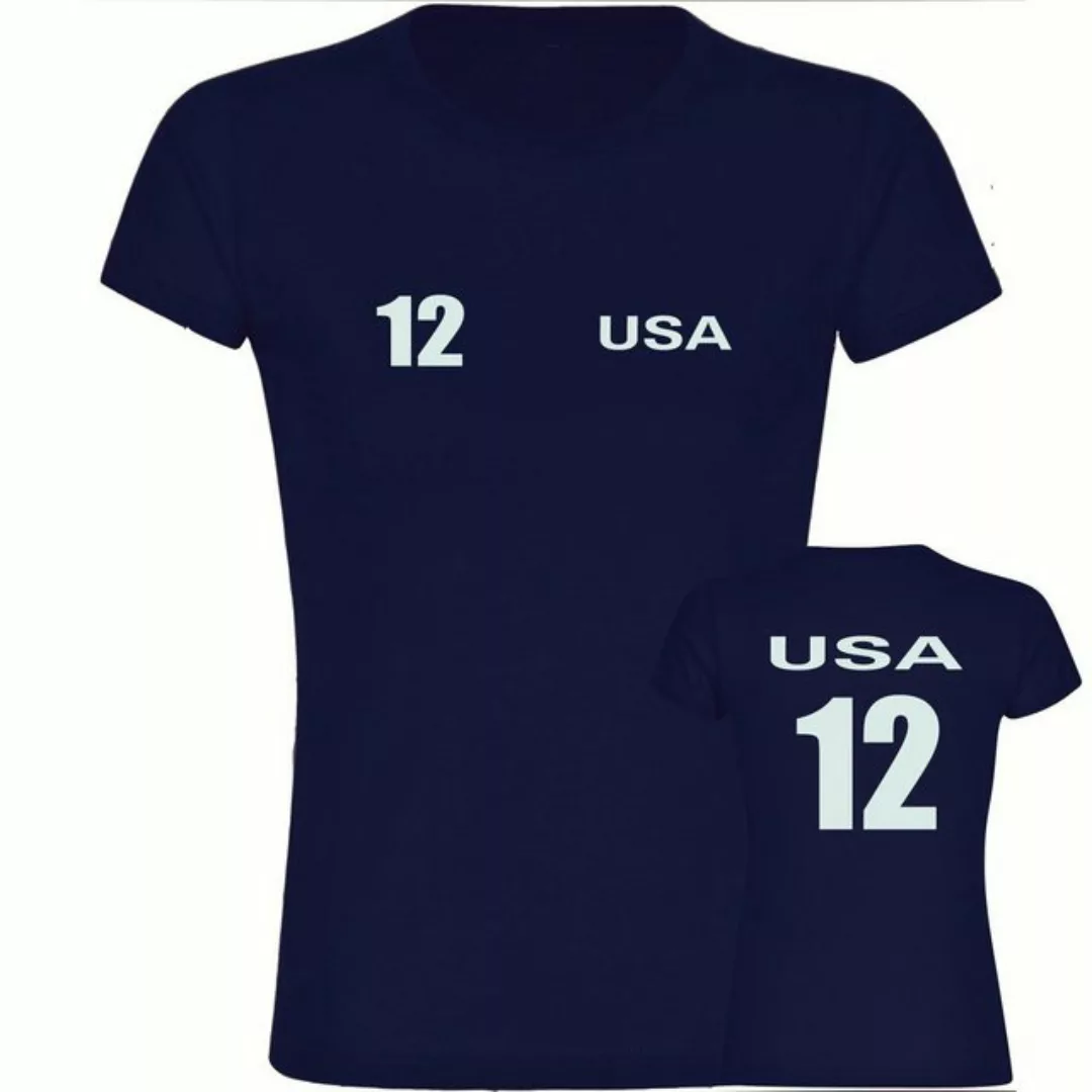 multifanshop T-Shirt Damen USA - Trikot Nummer 12 - Frauen günstig online kaufen