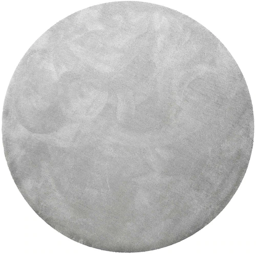 Homie Living Teppich »Pisa«, rund, 25 mm Höhe, Hochflor, Microfaser, uni, w günstig online kaufen