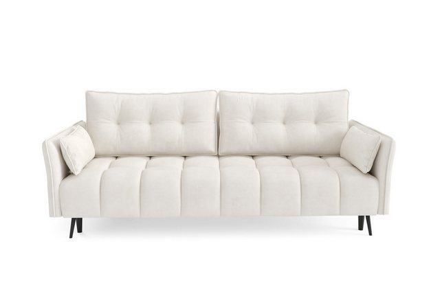 MOEBLO Sofa BLUMI, Eleganz und Komfort – 3-Sitzer-Stoffsofa mit Schlaffunkt günstig online kaufen