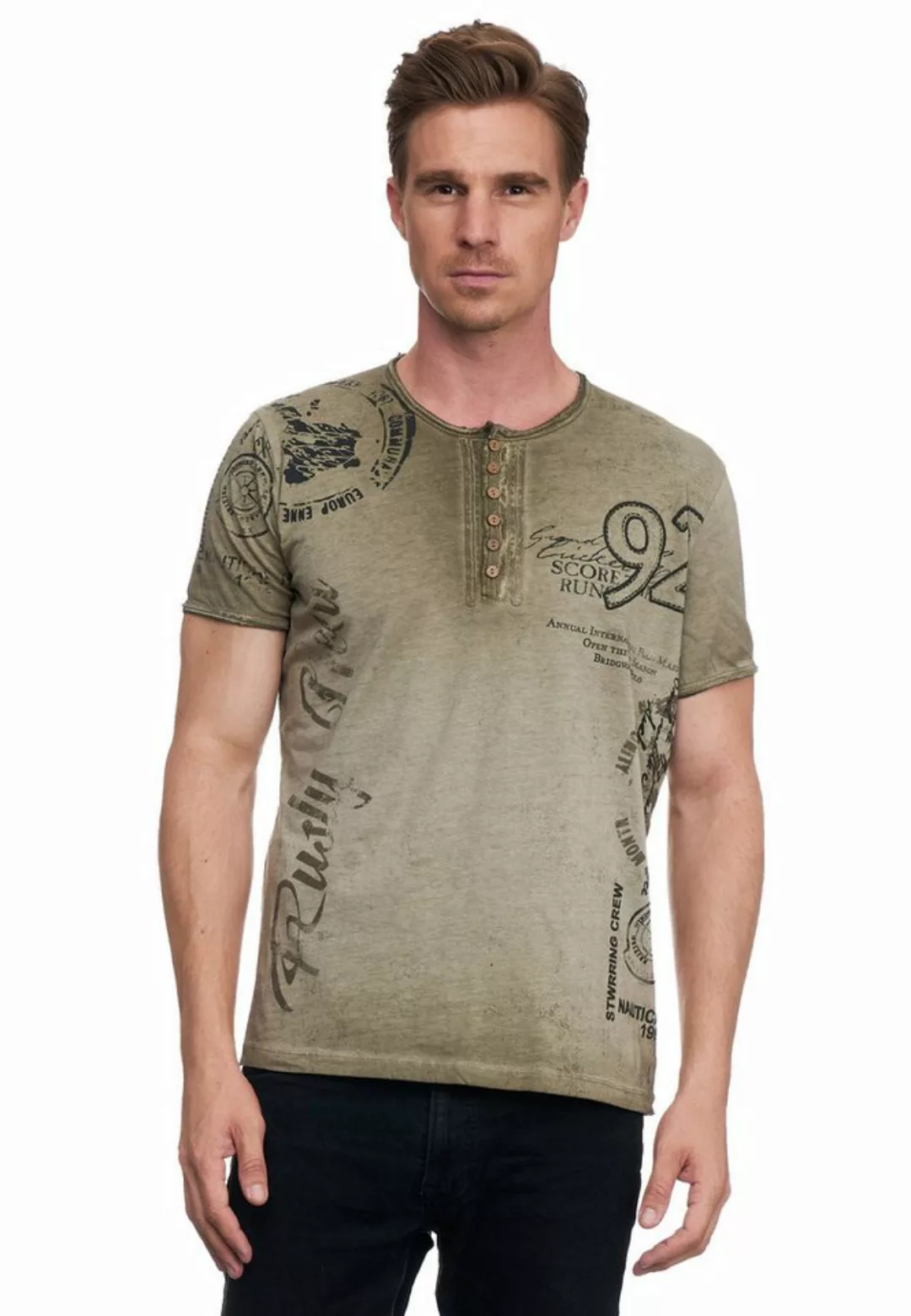 Rusty Neal T-Shirt mit seitlichem Print günstig online kaufen