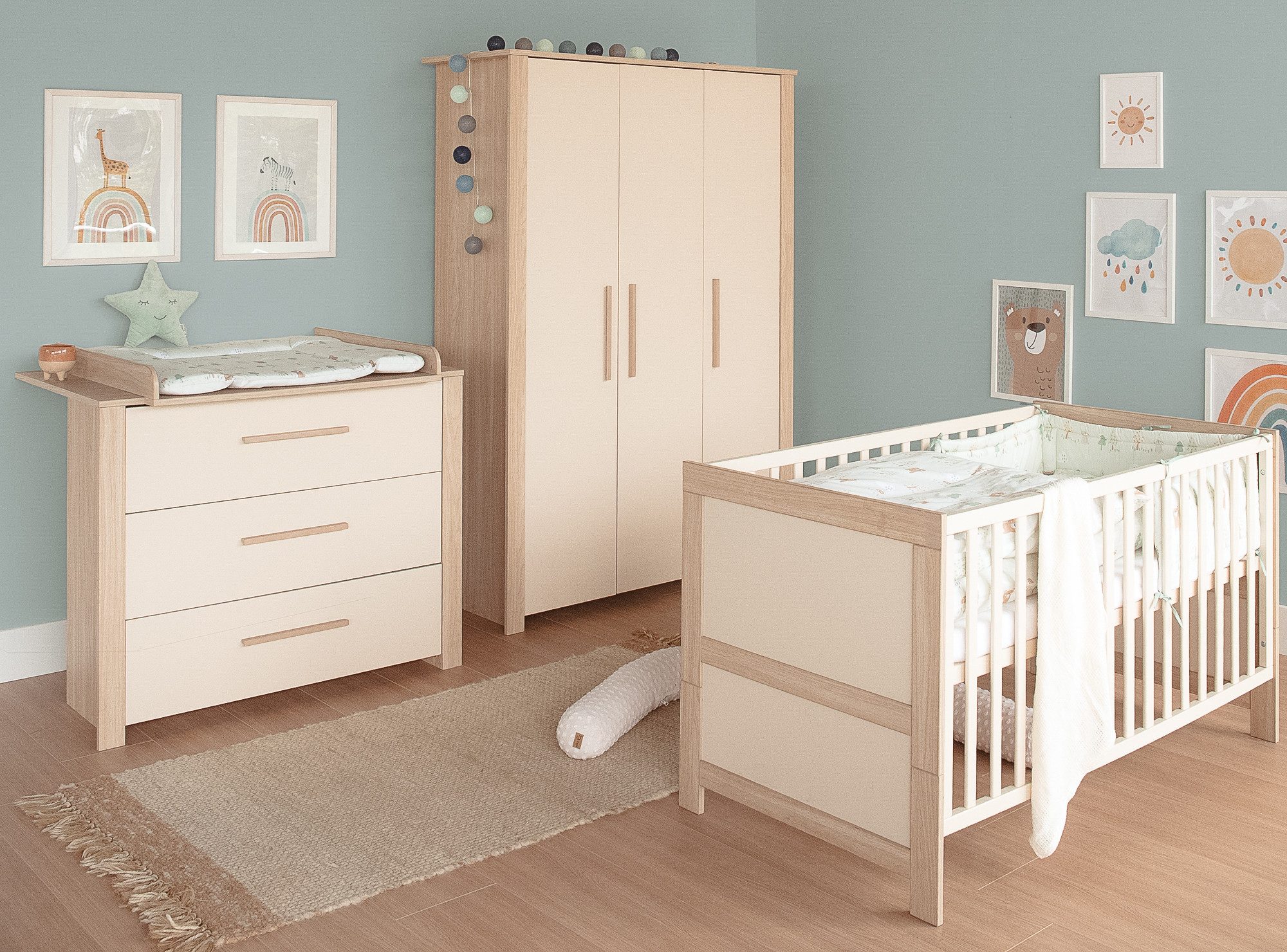 roba® Babyzimmer-Komplettset Momo - modernes Kinderzimmer günstig online kaufen