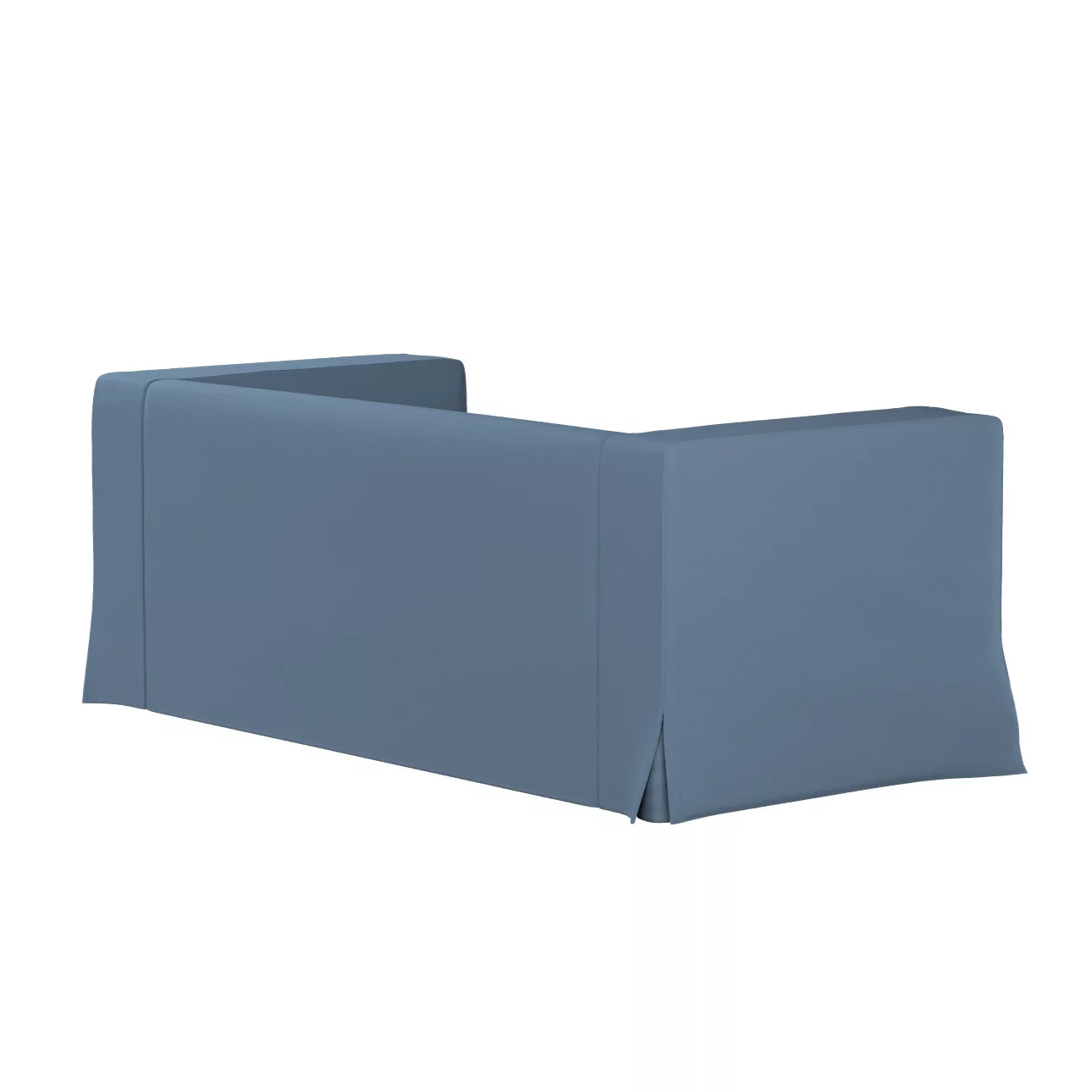 Bezug für Klippan 2-Sitzer Sofa, lang mit Kellerfalte, blau, Klippan 2-er, günstig online kaufen