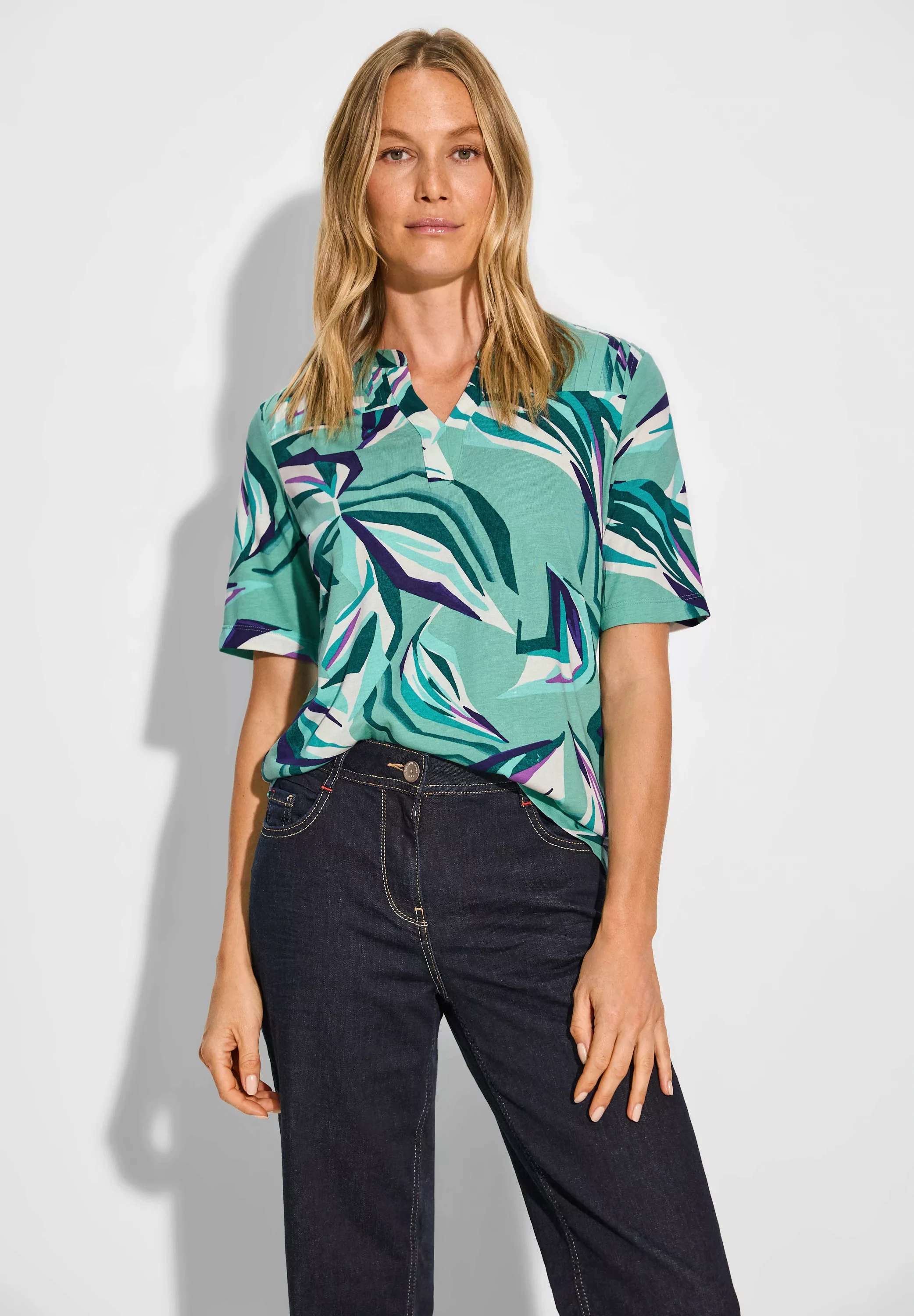 Cecil Kurzarmshirt - Damen kurzarm Shirt -  Tunika-Shirt mit Print günstig online kaufen