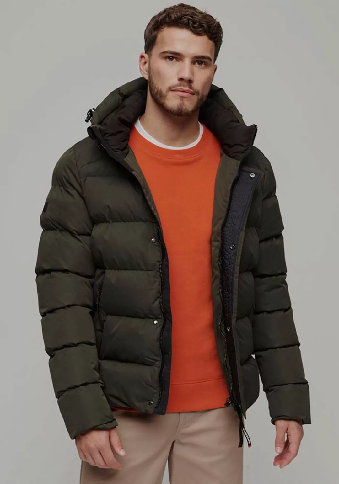 Superdry Steppjacke "HOODED MICROFIBRE SPORT PUFFER", mit Kapuze günstig online kaufen